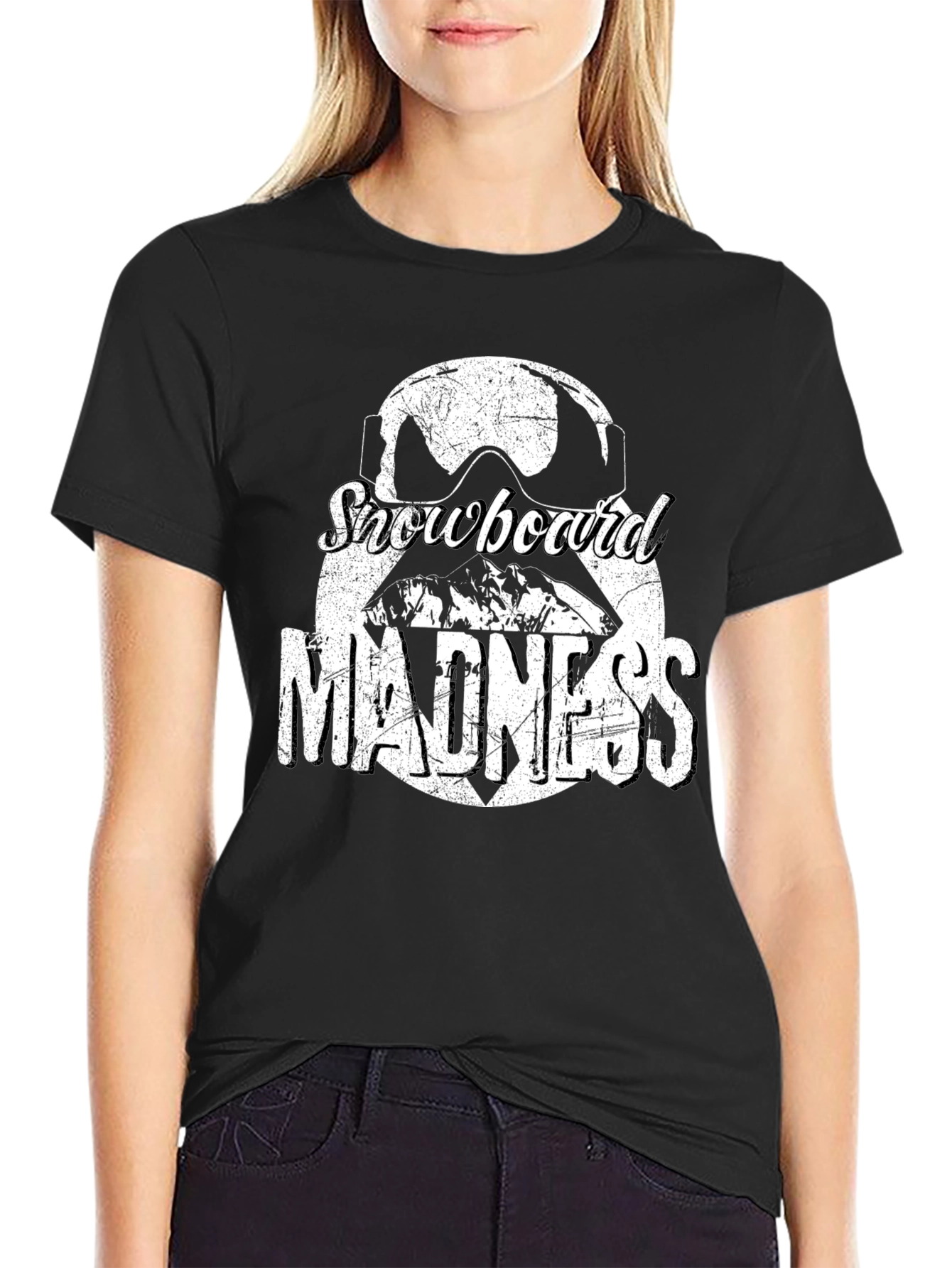 Snowboard Madness Graphic Tee - Black