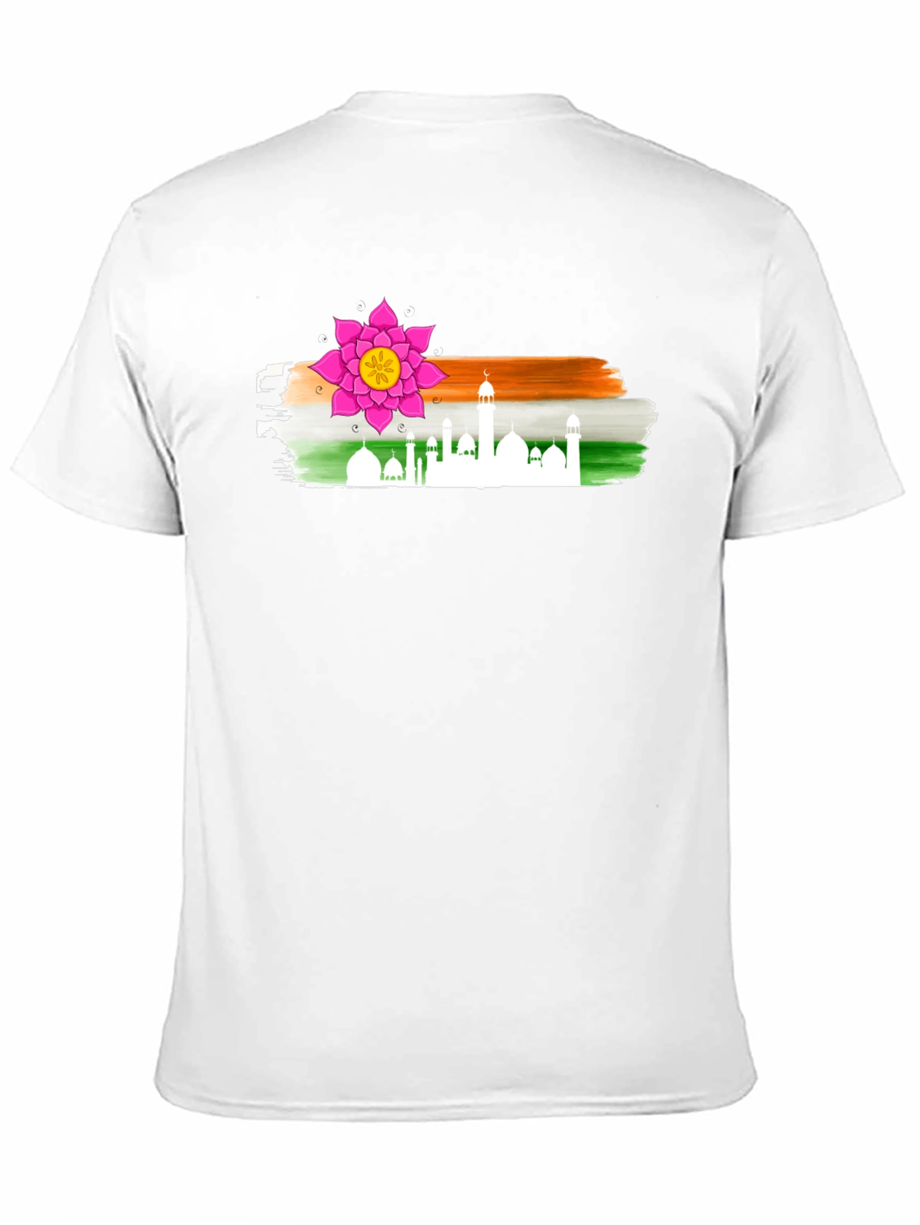 India Inspired Lotus Black T-Shirt