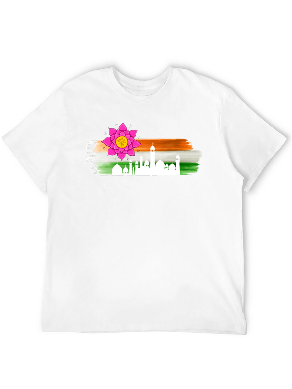 India Inspired Lotus Black T-Shirt