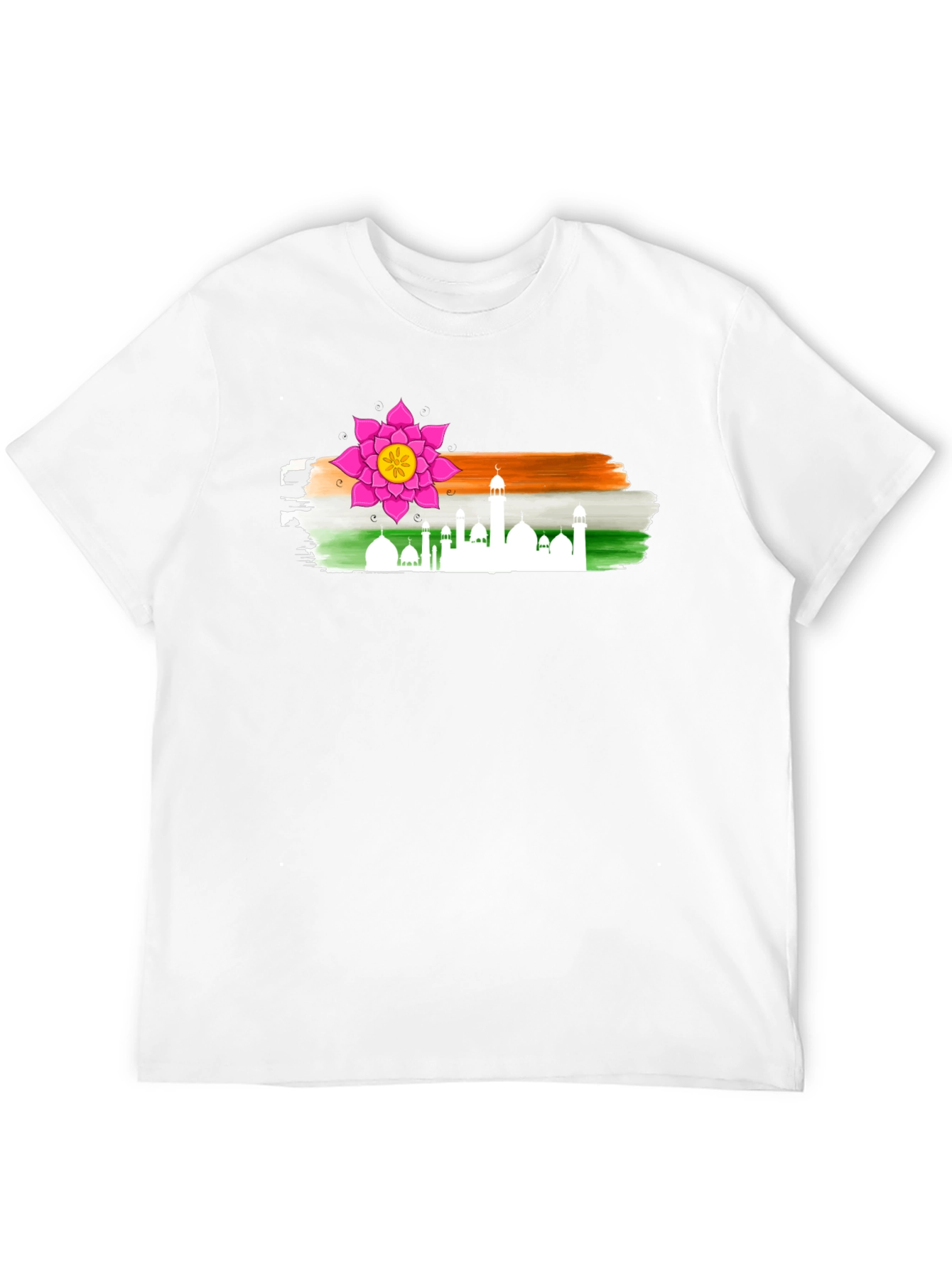 India Inspired Lotus Black T-Shirt