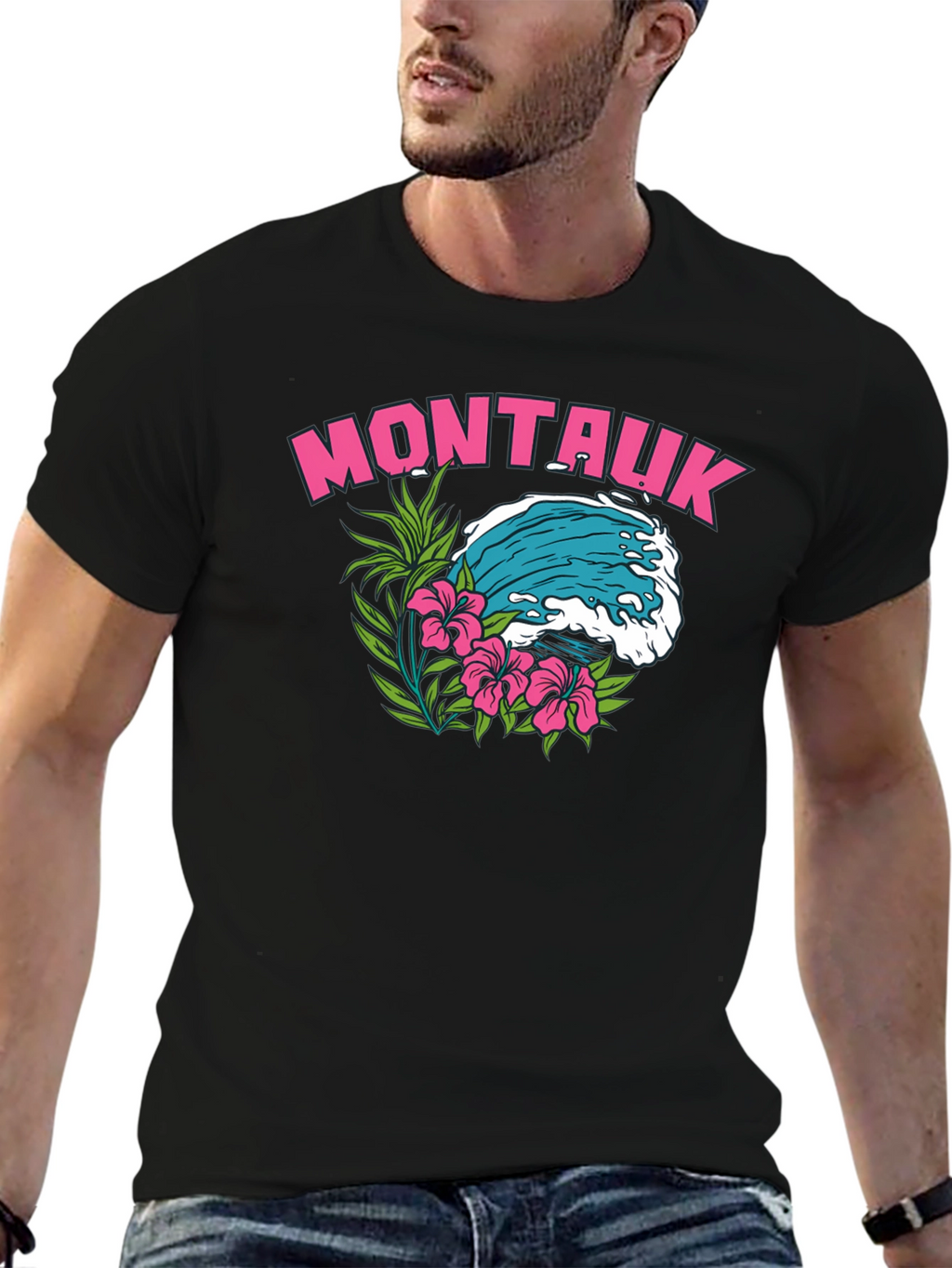Montauk Wave Graphic T-Shirt | Island Vibe