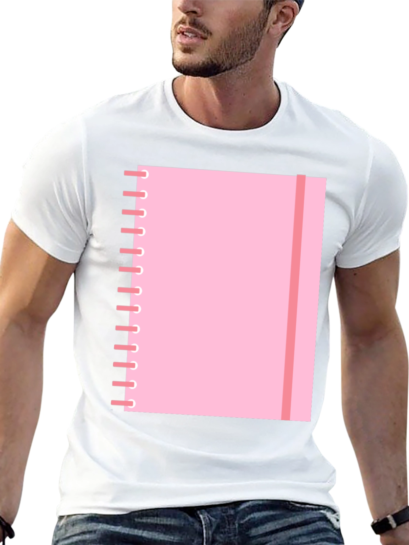 Pink Notebook Graphic Tee - Cool Casual T-Shirt