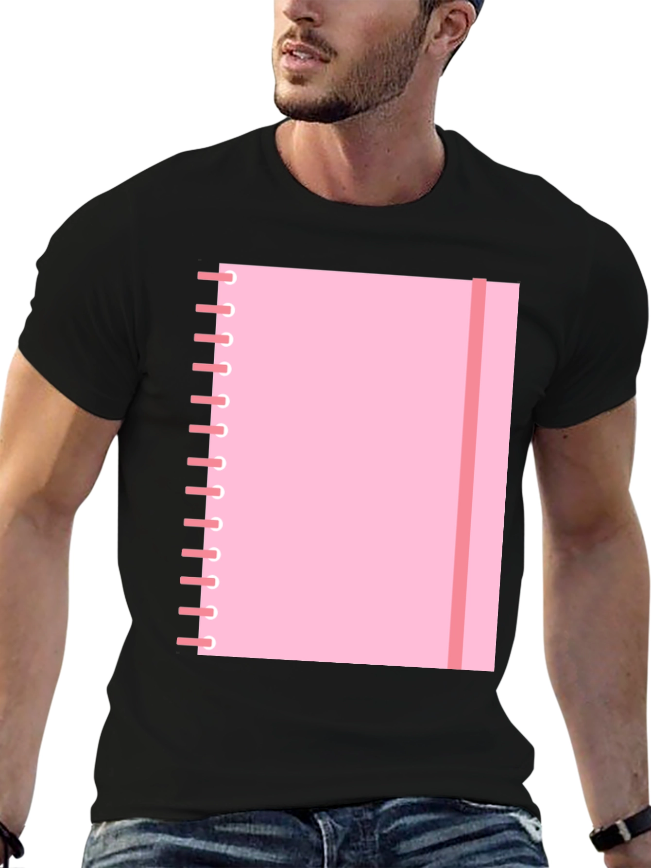 Pink Notebook Graphic Tee - Cool Casual T-Shirt