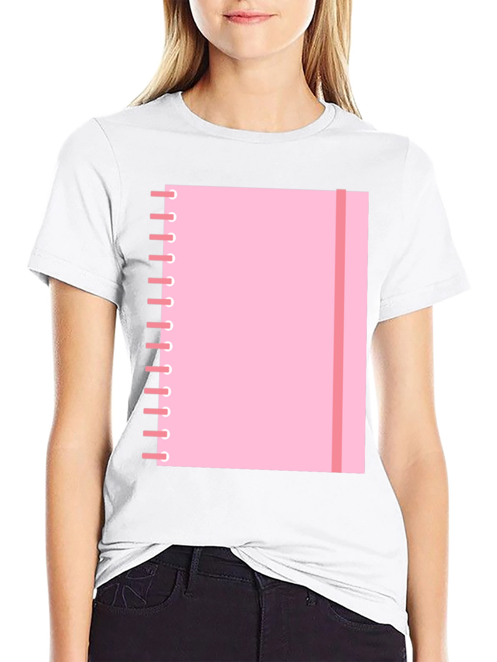 Pink Notebook Graphic Tee - Cool Casual T-Shirt
