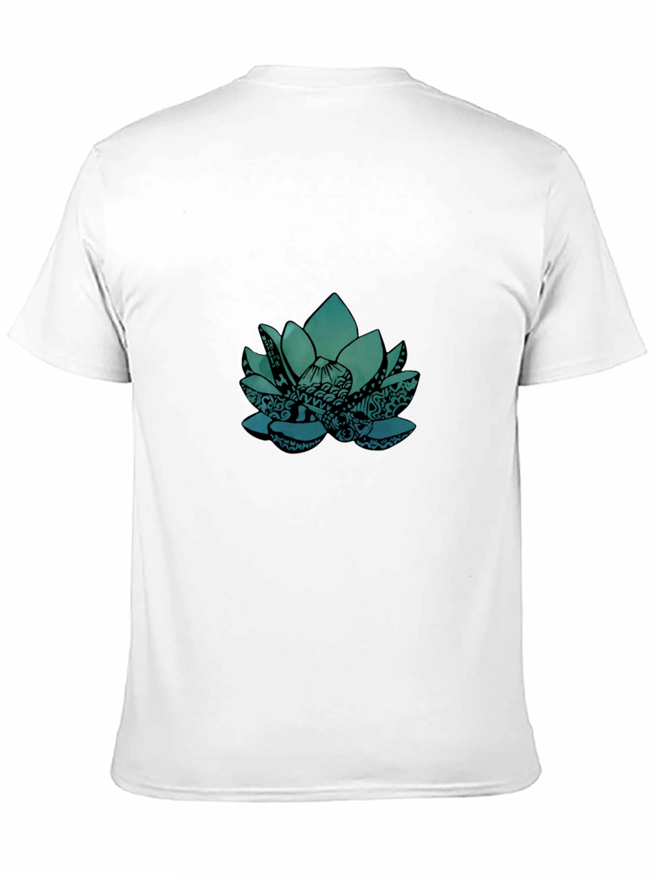 Lotus Graphic Tee - Black Cotton Blend