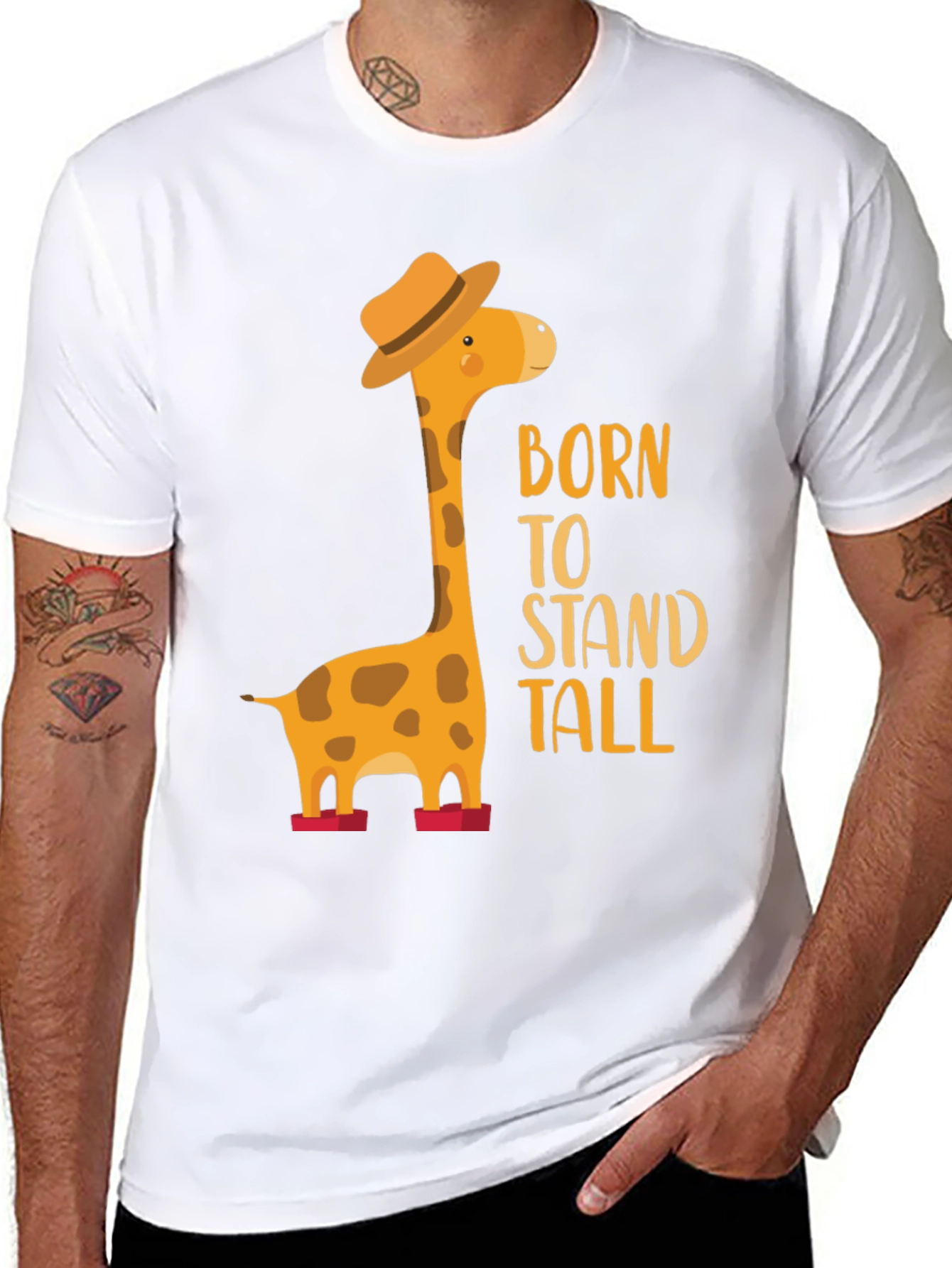 Born to Stand Tall Giraffe T-Shirt