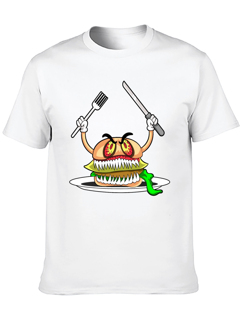 Monster Burger Graphic T-Shirt - Black