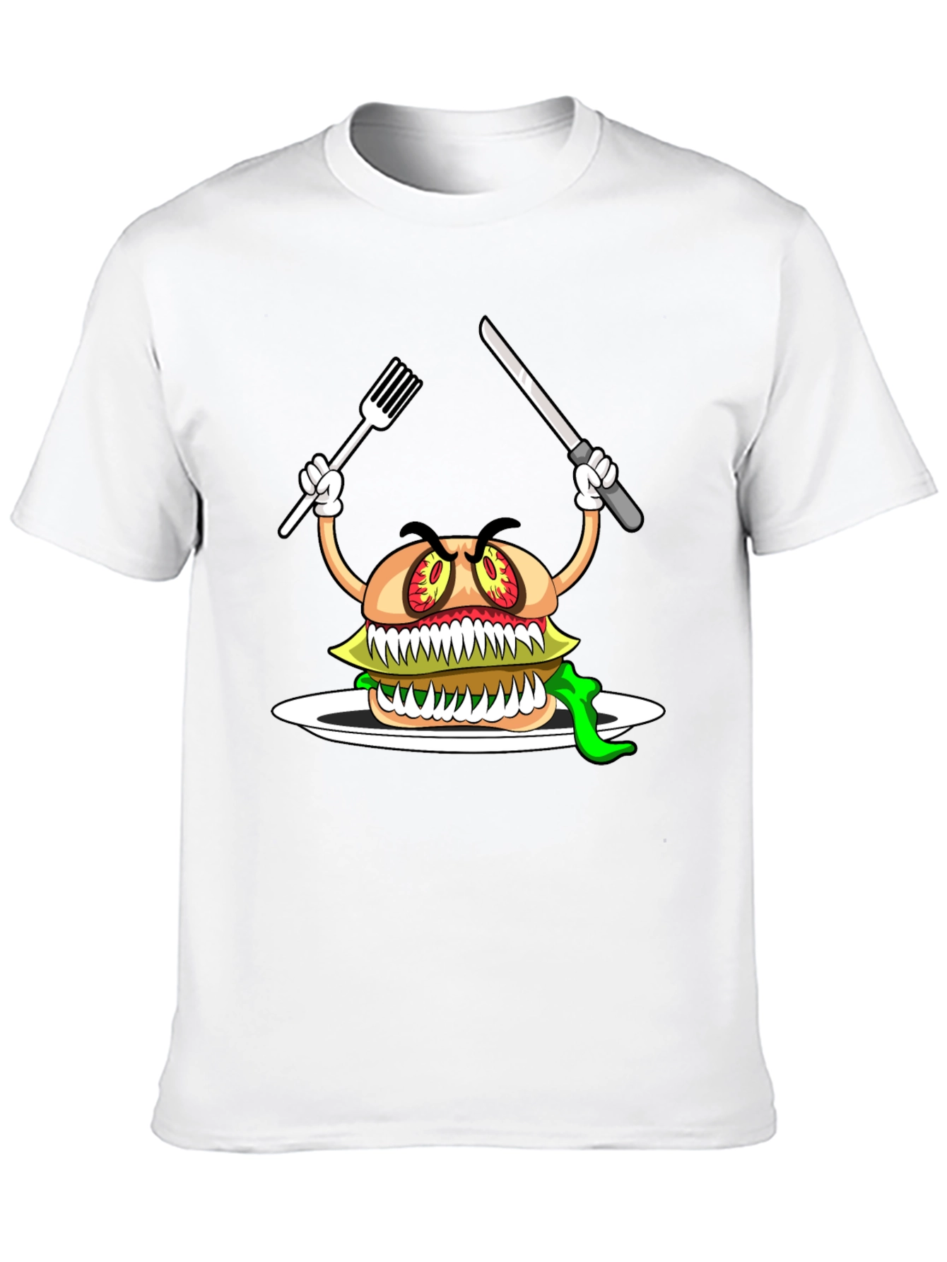 Monster Burger Graphic T-Shirt - Black