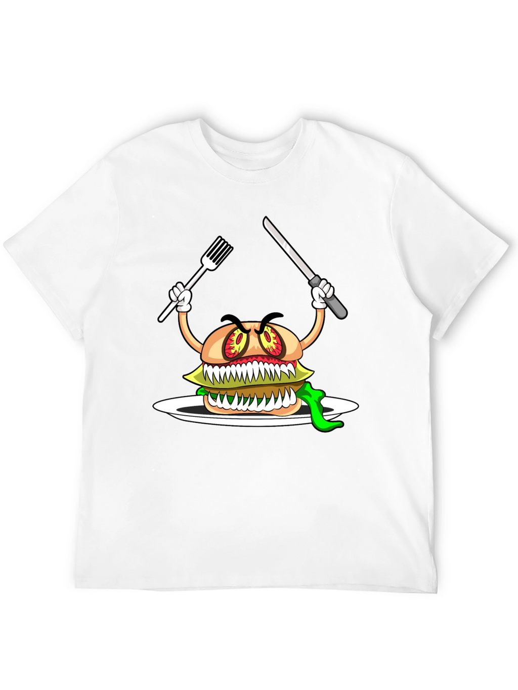Monster Burger Graphic T-Shirt - Black
