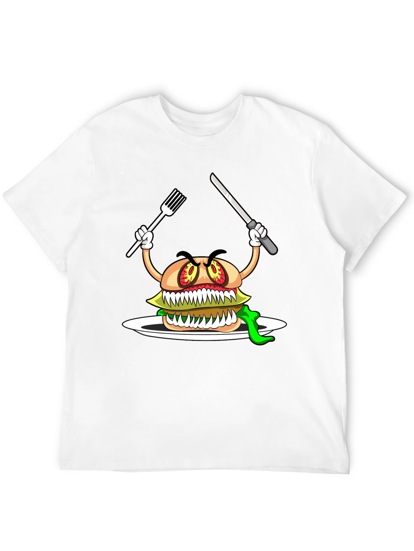 Monster Burger Graphic T-Shirt - Black