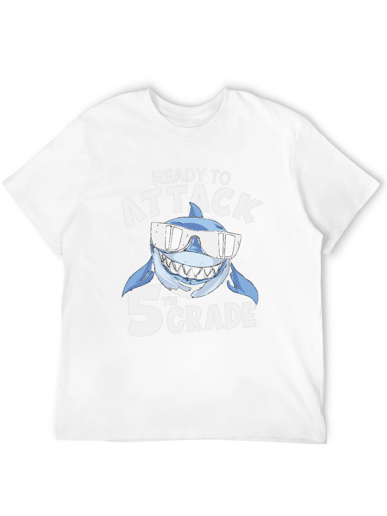 Ready to Attack 5th Grade Shark T-Shirt