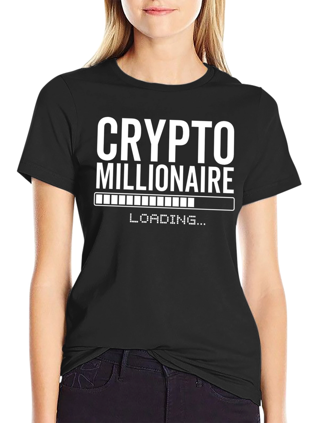 Crypto Millionaire Loading Black T-Shirt