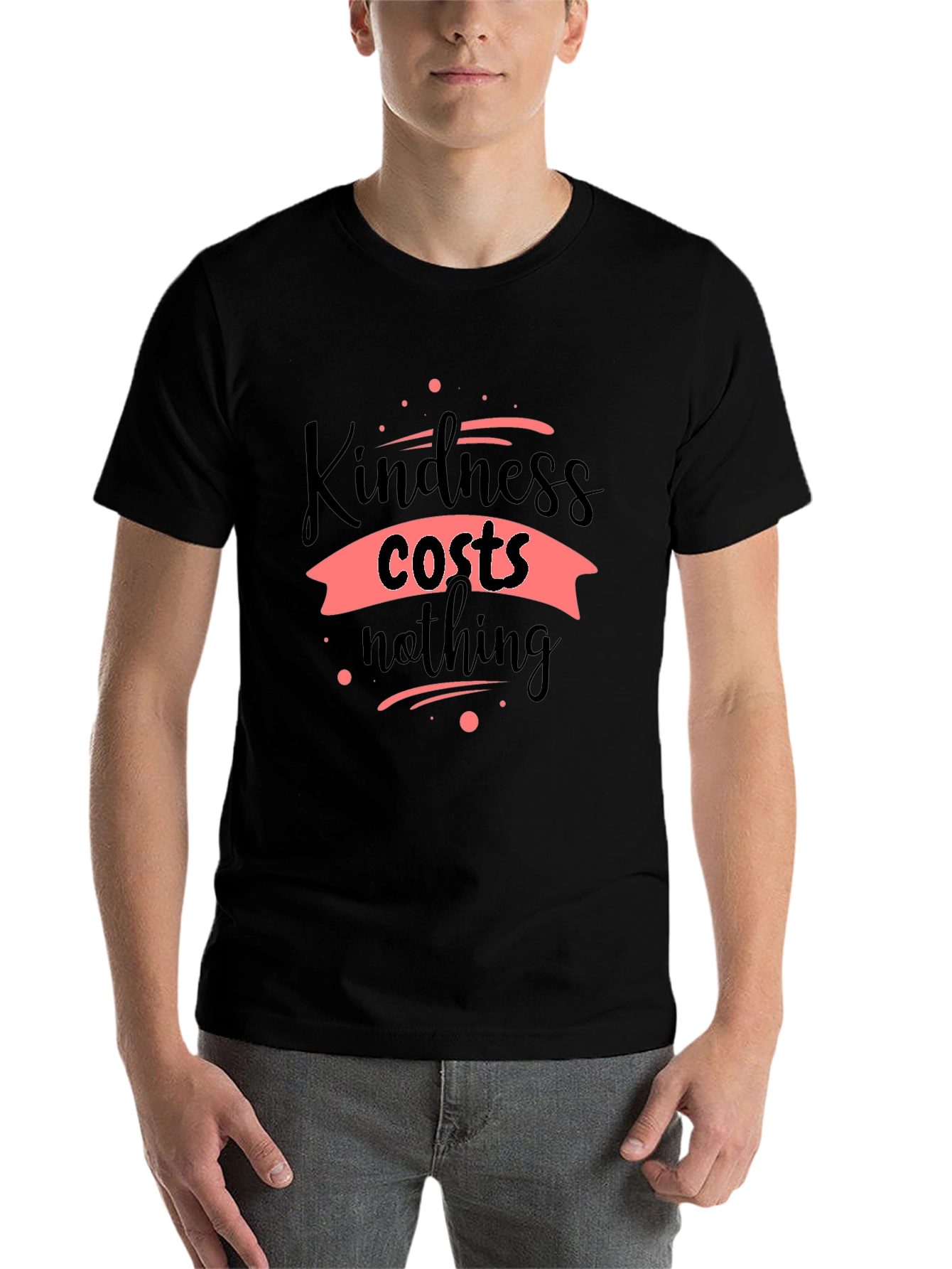 Kindness Costs Nothing Black T-Shirt