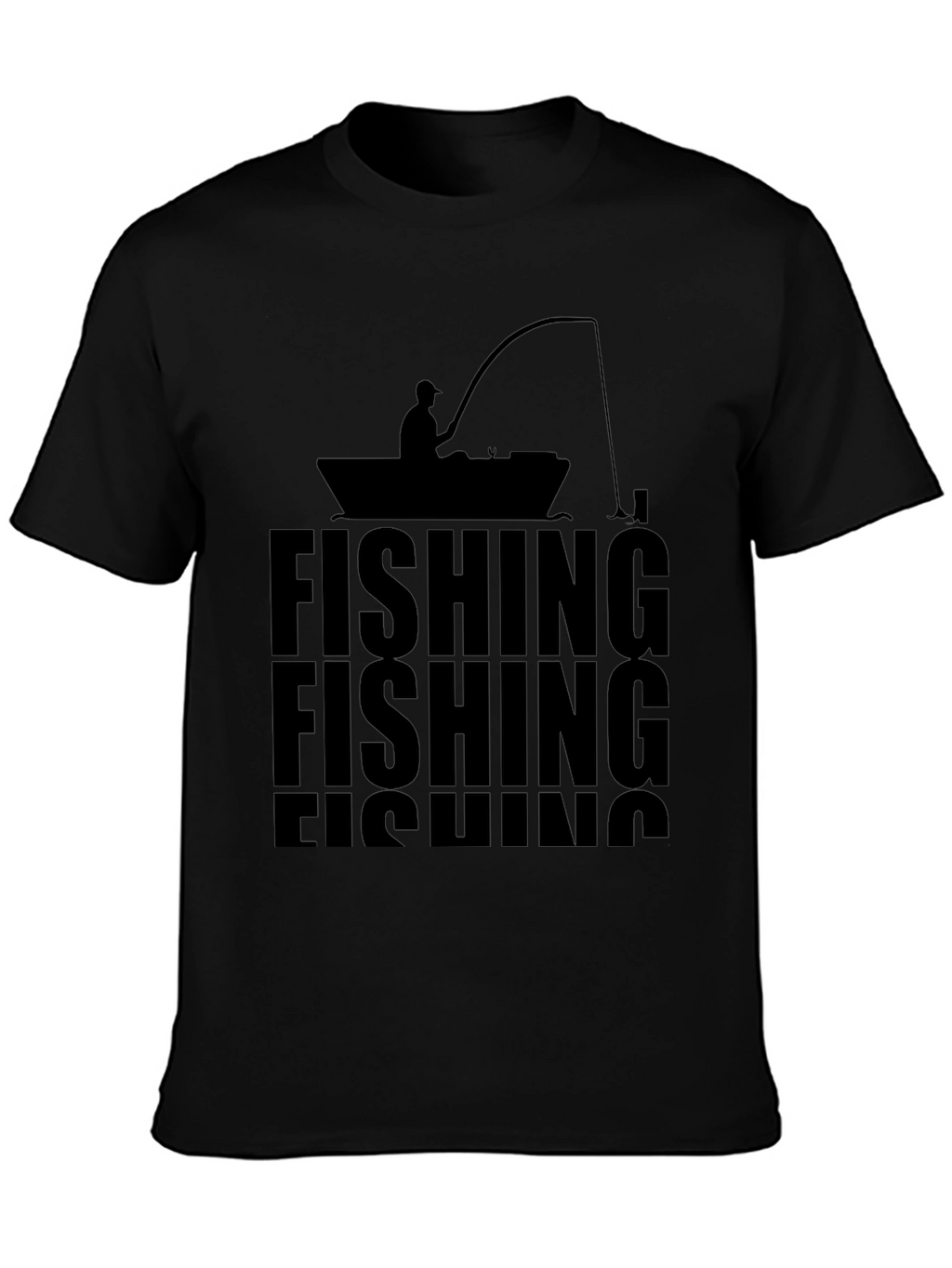 Fishing Graphic Tee - Mens Black T-Shirt