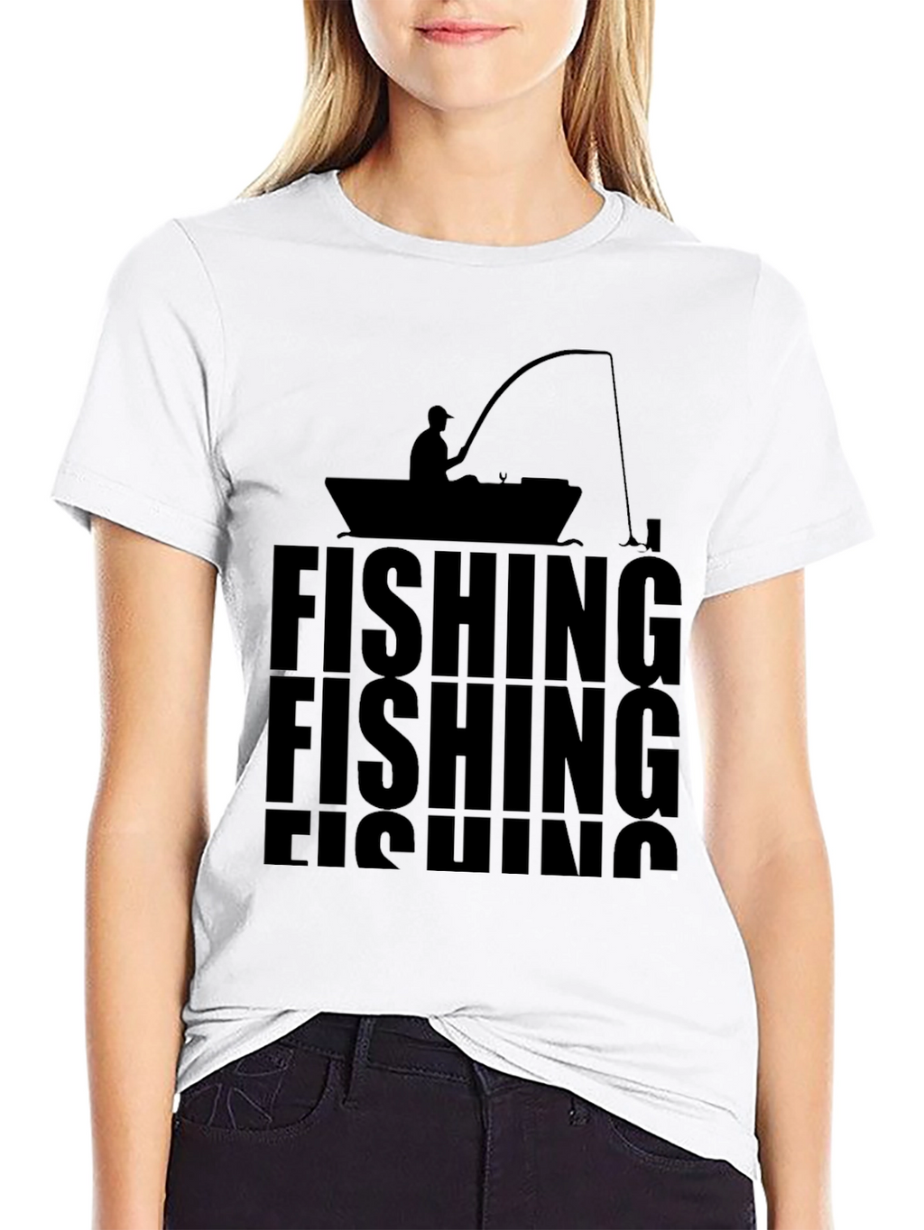 Fishing Graphic Tee - Mens Black T-Shirt