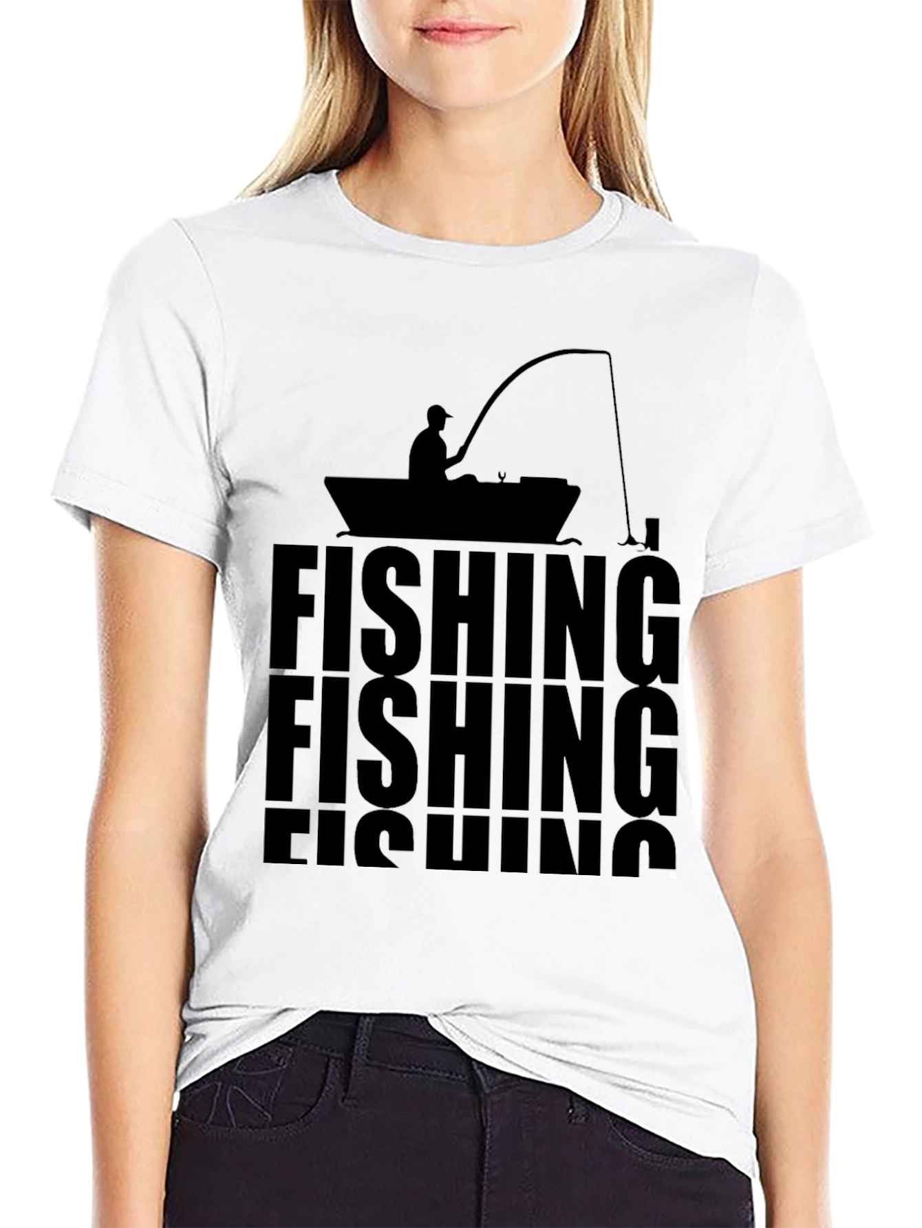 Fishing Graphic Tee - Mens Black T-Shirt
