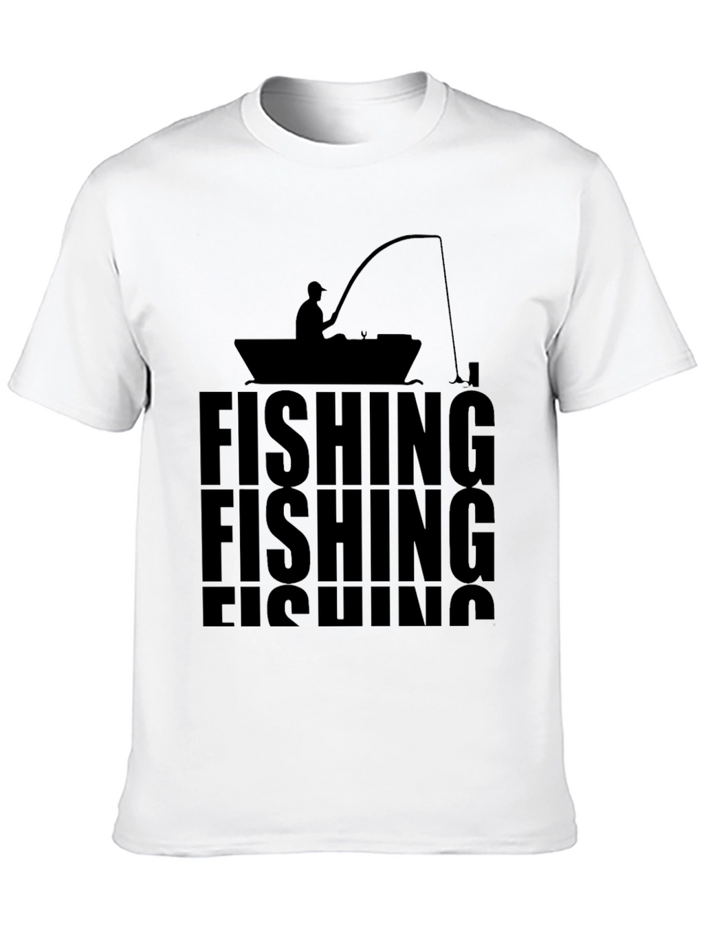 Fishing Graphic Tee - Mens Black T-Shirt