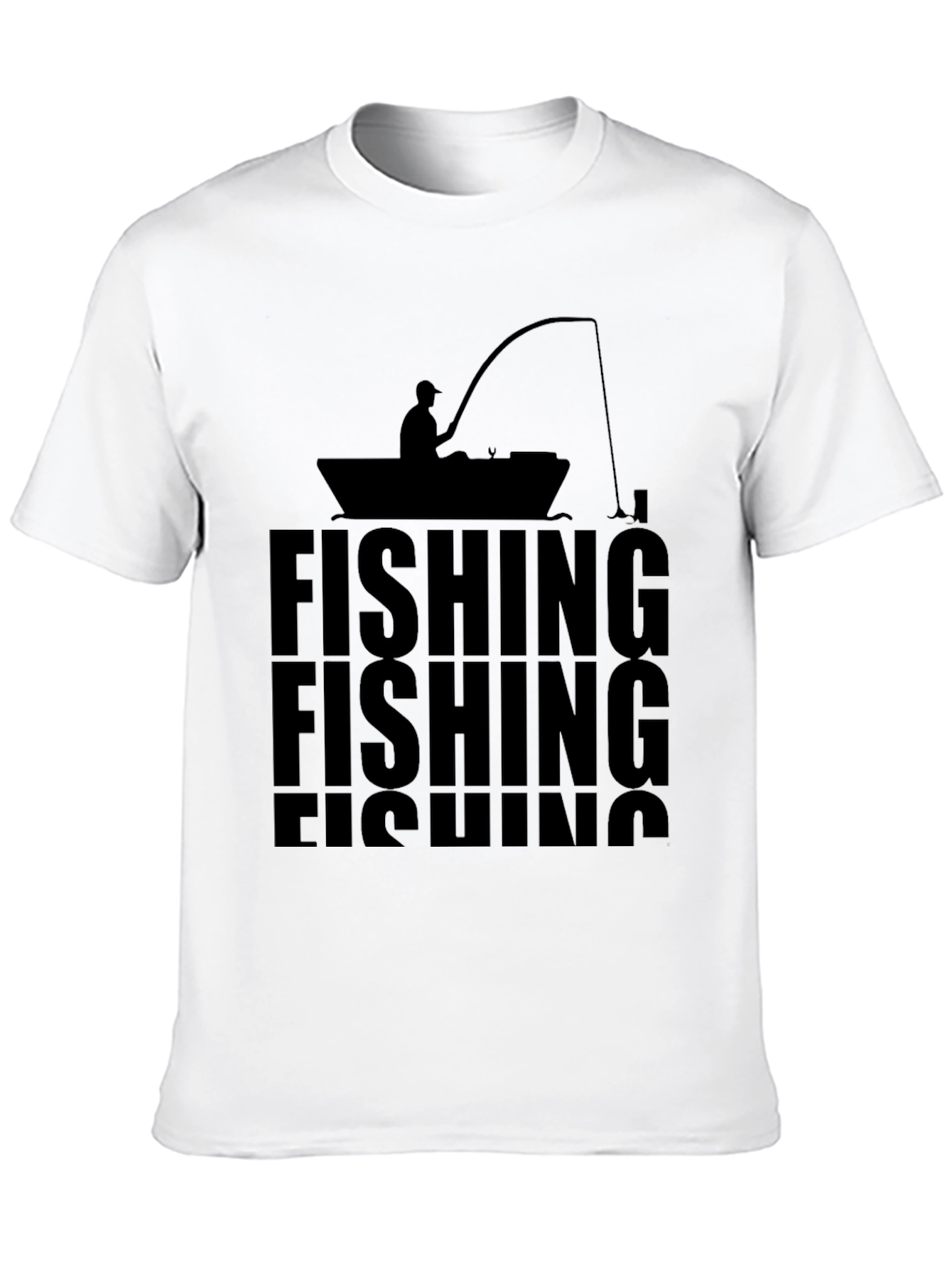 Fishing Graphic Tee - Mens Black T-Shirt