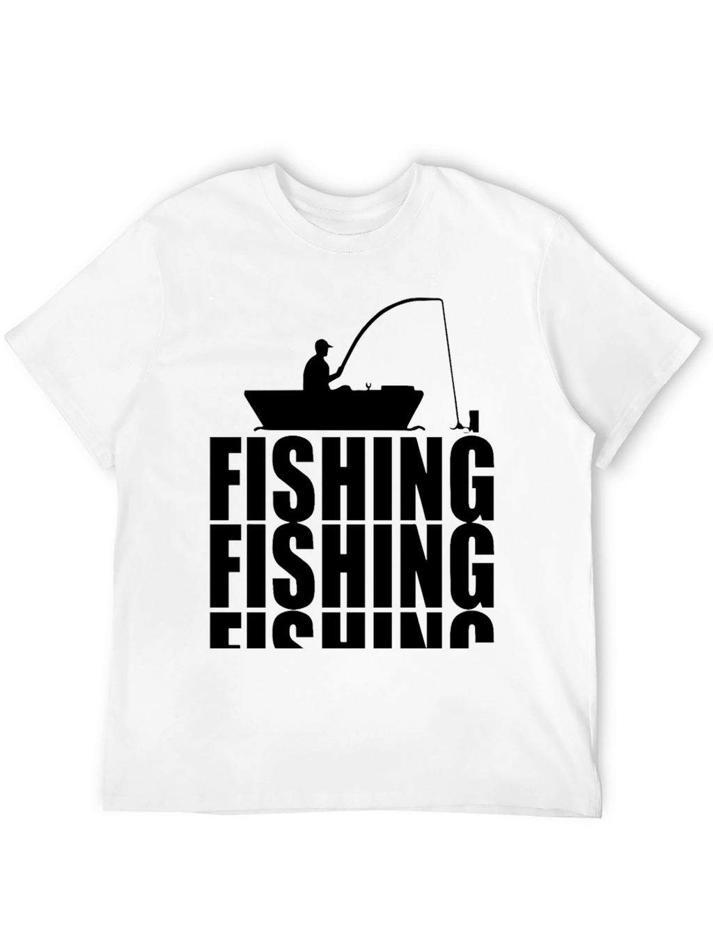 Fishing Graphic Tee - Mens Black T-Shirt