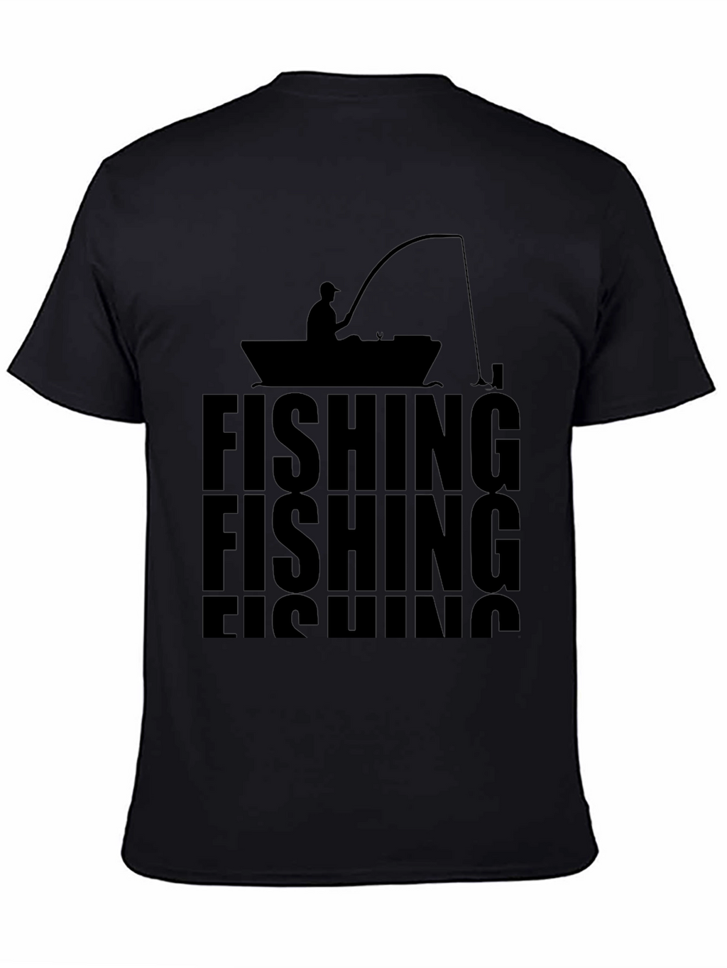 Fishing Graphic Tee - Mens Black T-Shirt