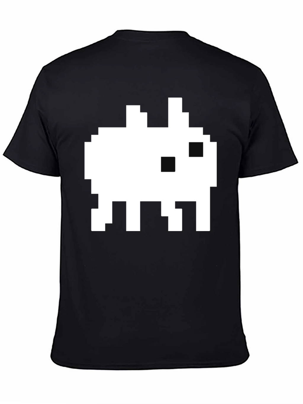 Retro Pixel Alien Black T-Shirt