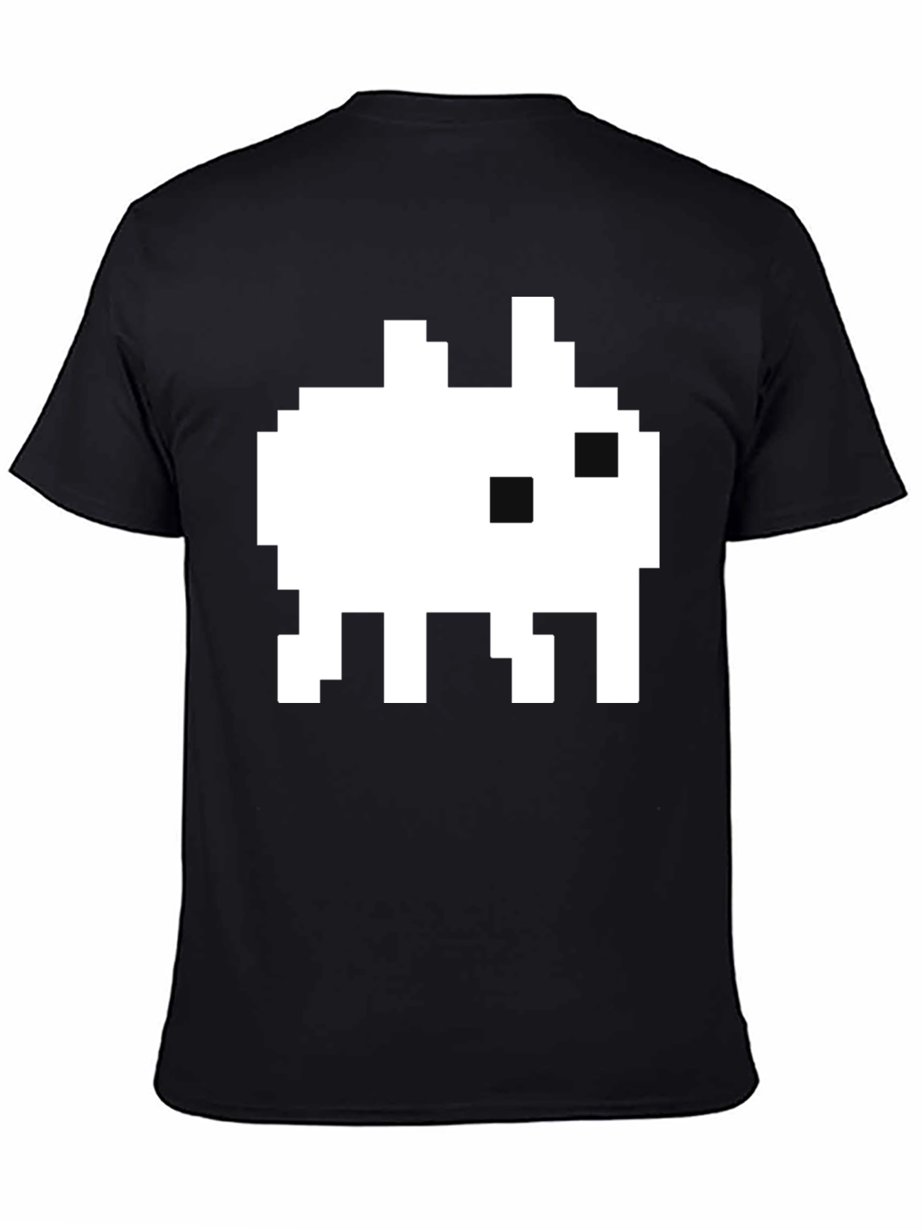 Retro Pixel Alien Black T-Shirt