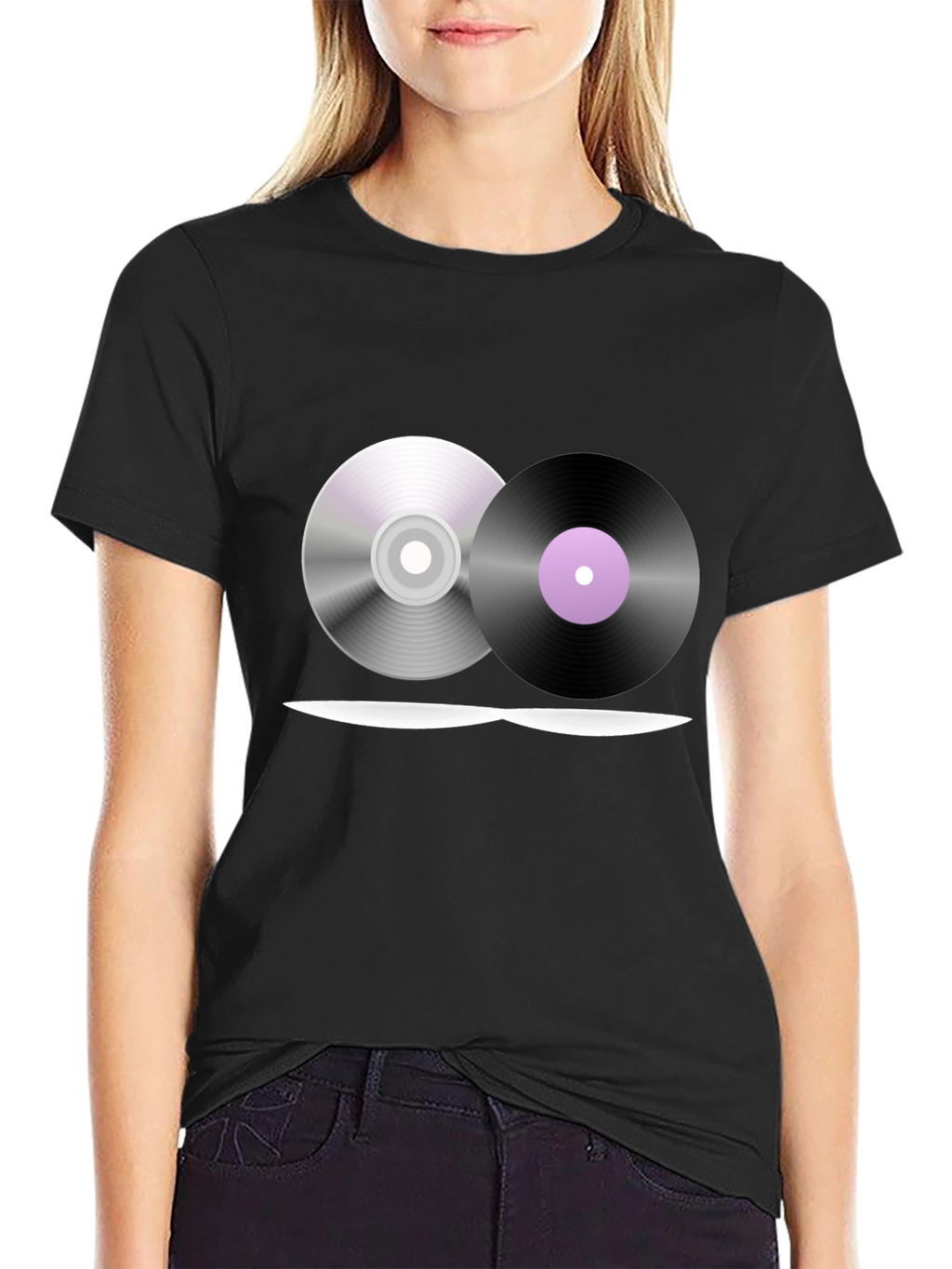Music Lovers T-Shirt - CD & Vinyl Graphic Tee
