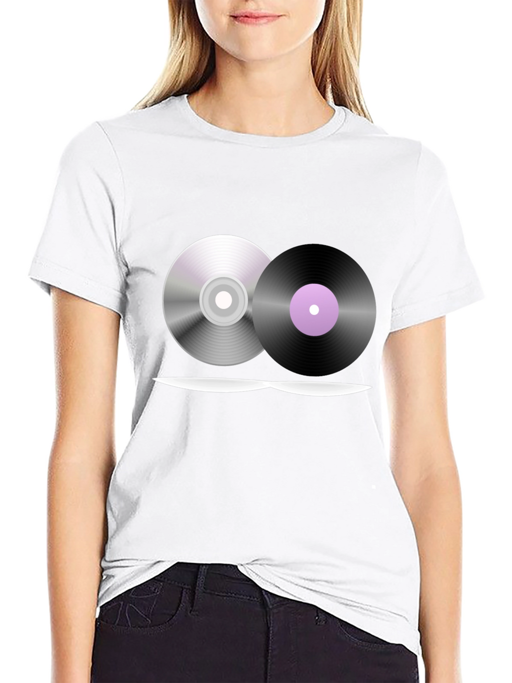 Music Lovers T-Shirt - CD & Vinyl Graphic Tee