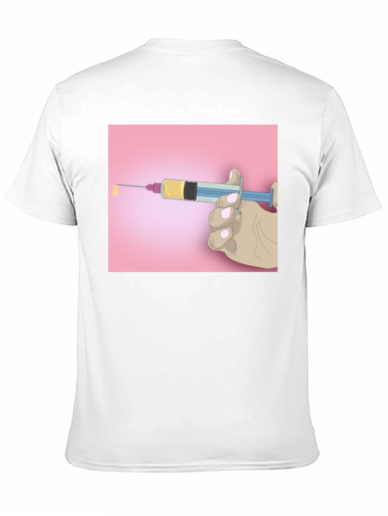 Unique Graphic Tee: Syringe Design - Bold Statement Piece
