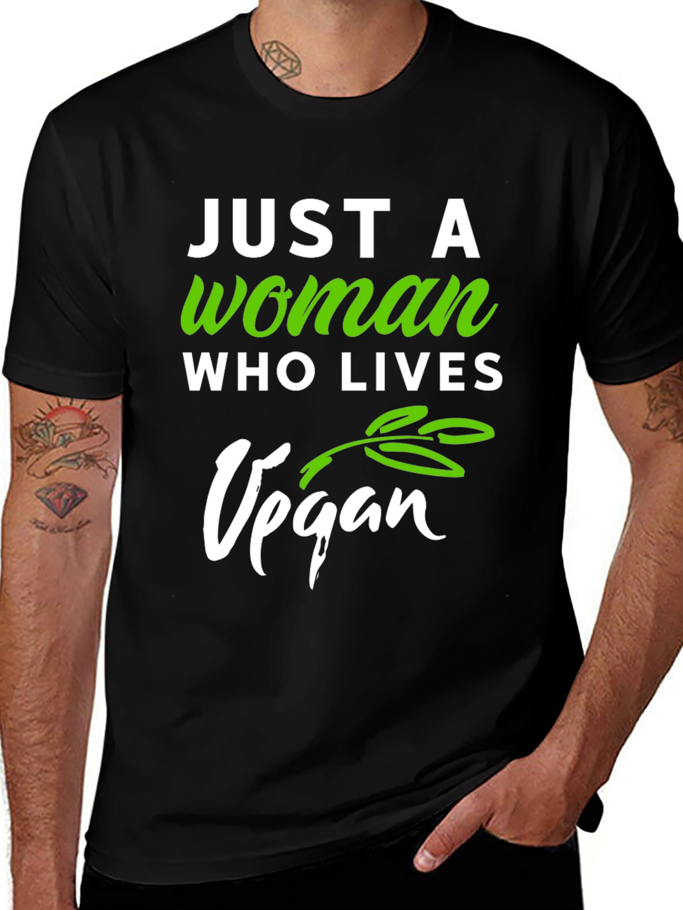 Vegan Lifestyle T-Shirt - Just a Woman Who Lives Vegan