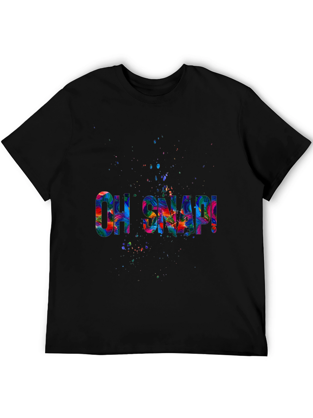 Oh Snap! Graphic Tee - Vibrant Print Black T-Shirt