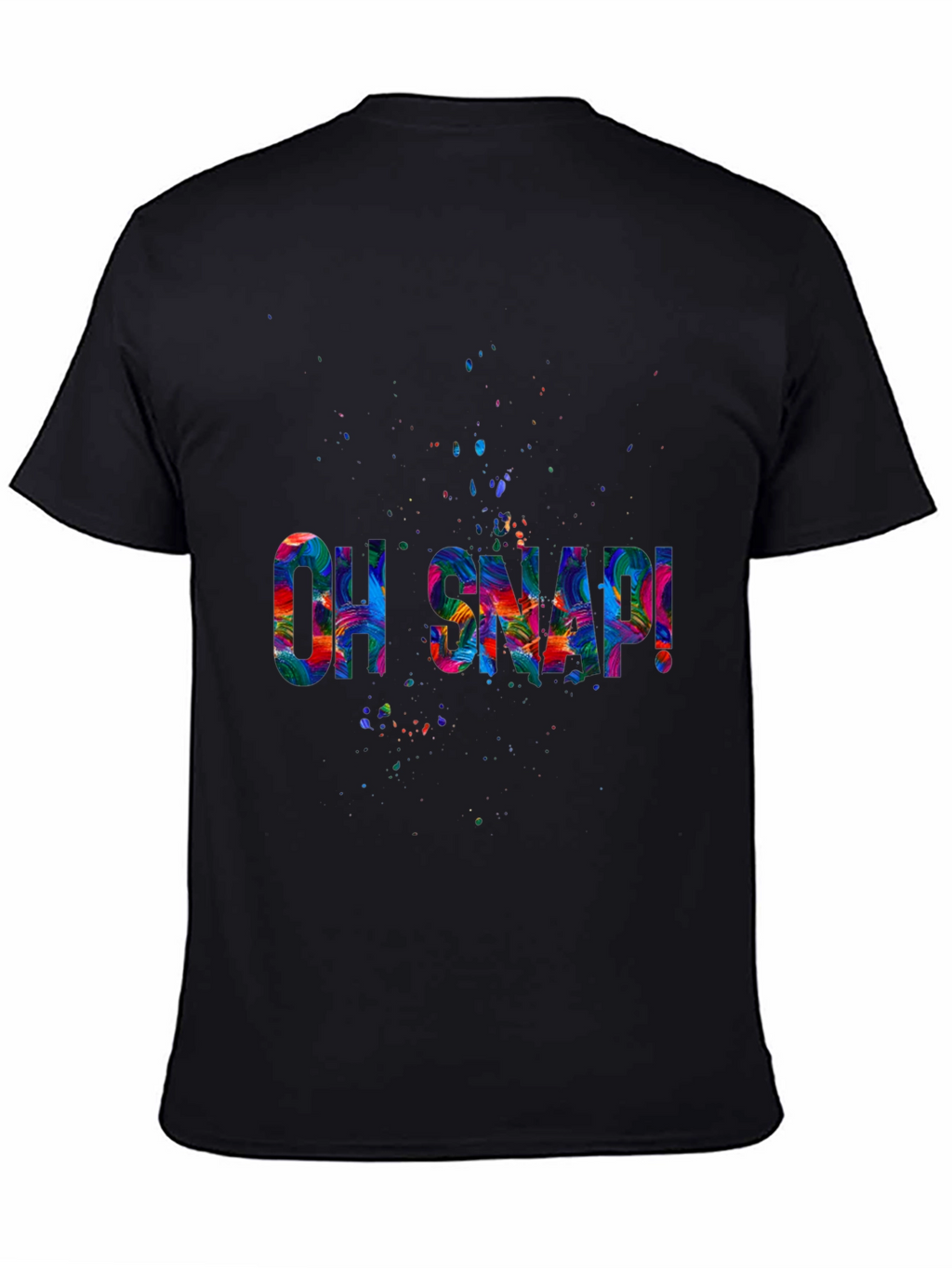 Oh Snap! Graphic Tee - Vibrant Print Black T-Shirt
