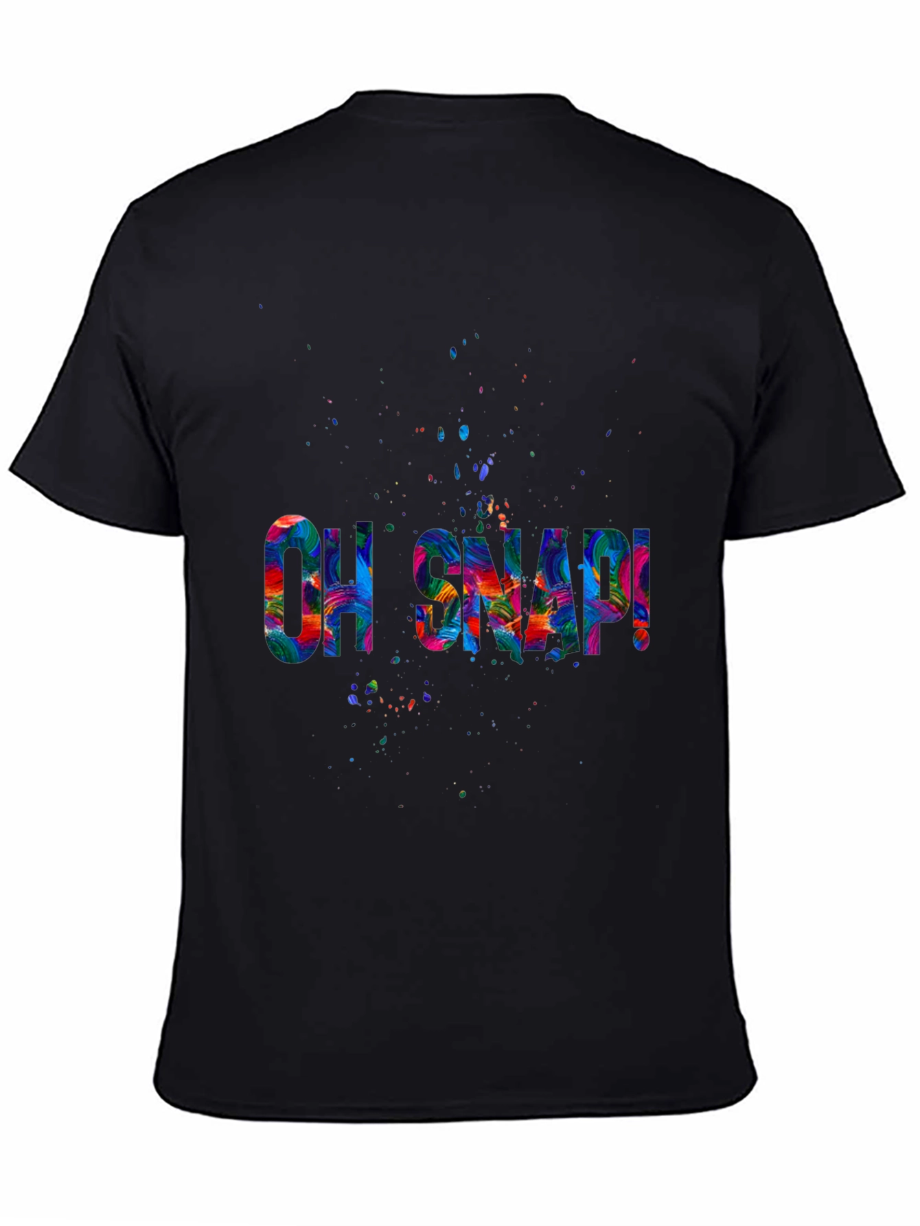 Oh Snap! Graphic Tee - Vibrant Print Black T-Shirt