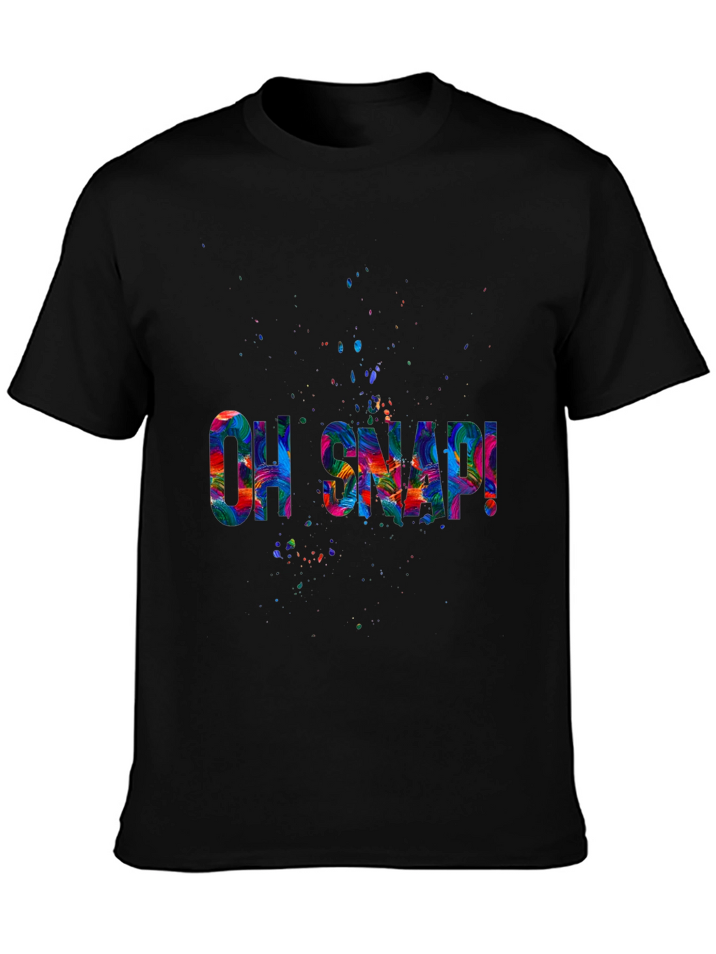 Oh Snap! Graphic Tee - Vibrant Print Black T-Shirt