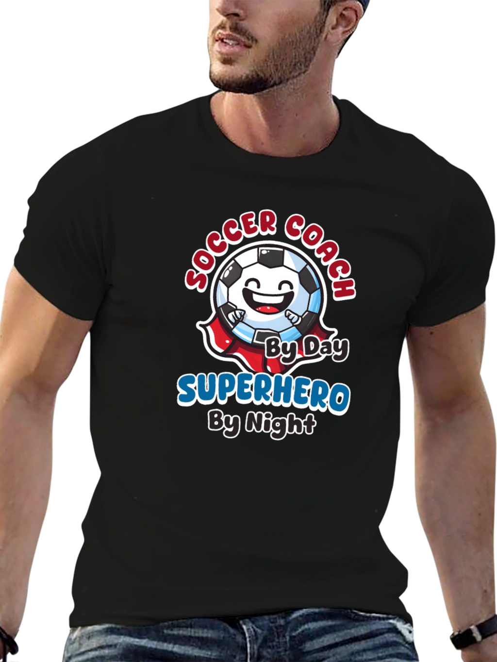 Soccer Coach Superhero T-Shirt