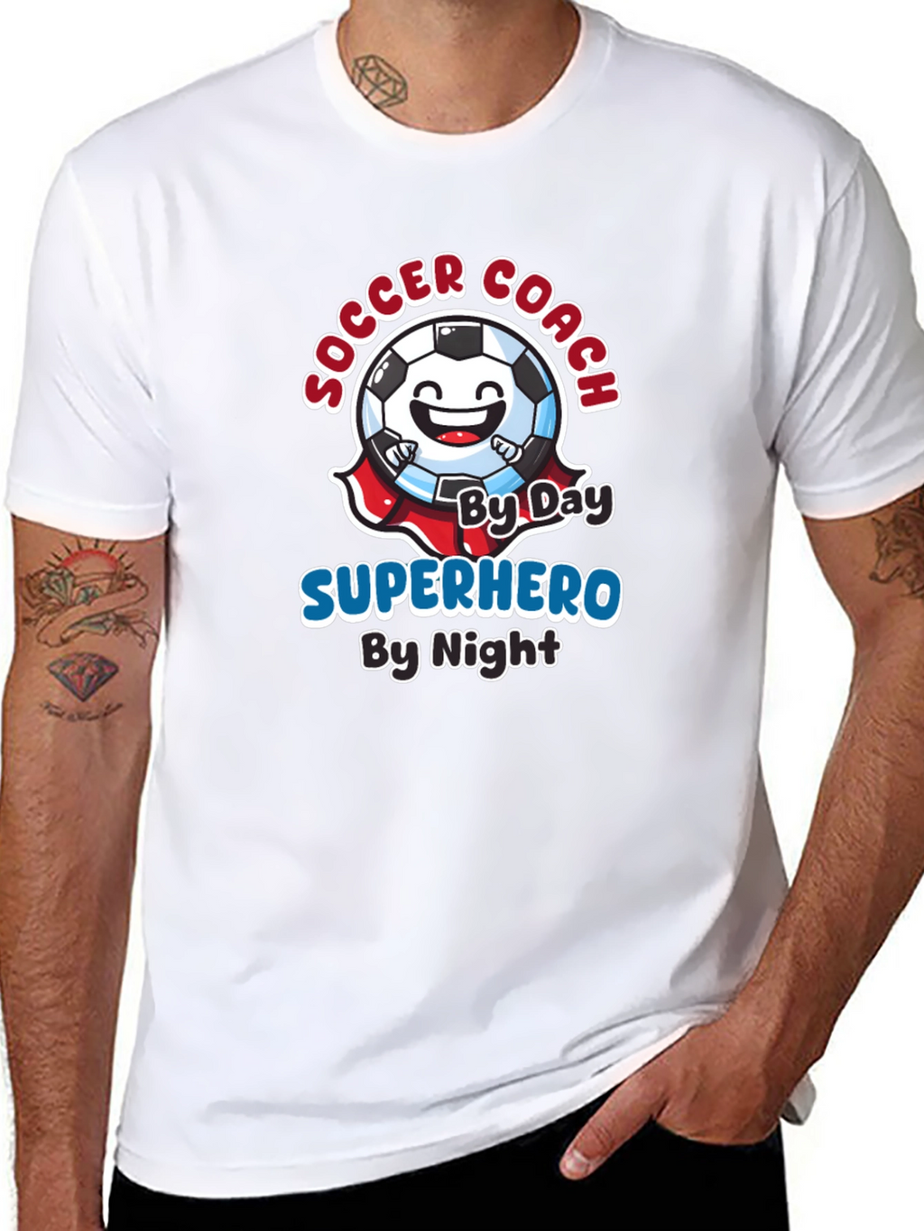 Soccer Coach Superhero T-Shirt