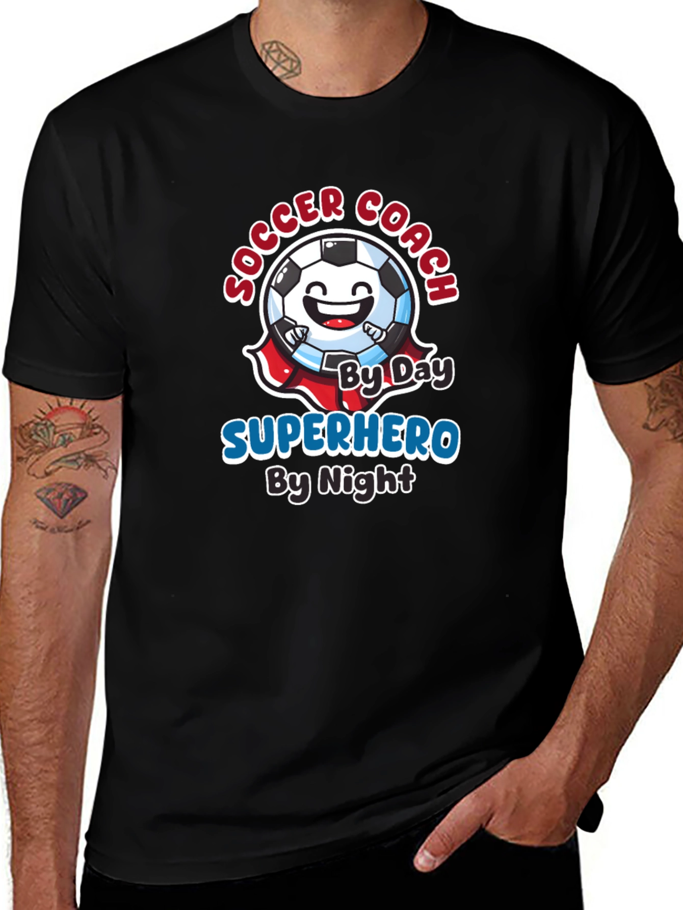 Soccer Coach Superhero T-Shirt