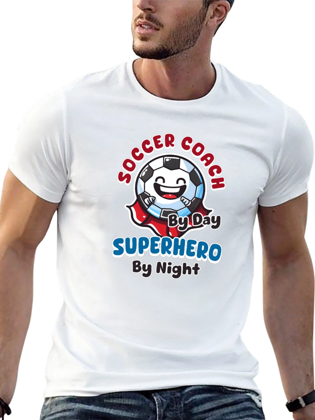 Soccer Coach Superhero T-Shirt