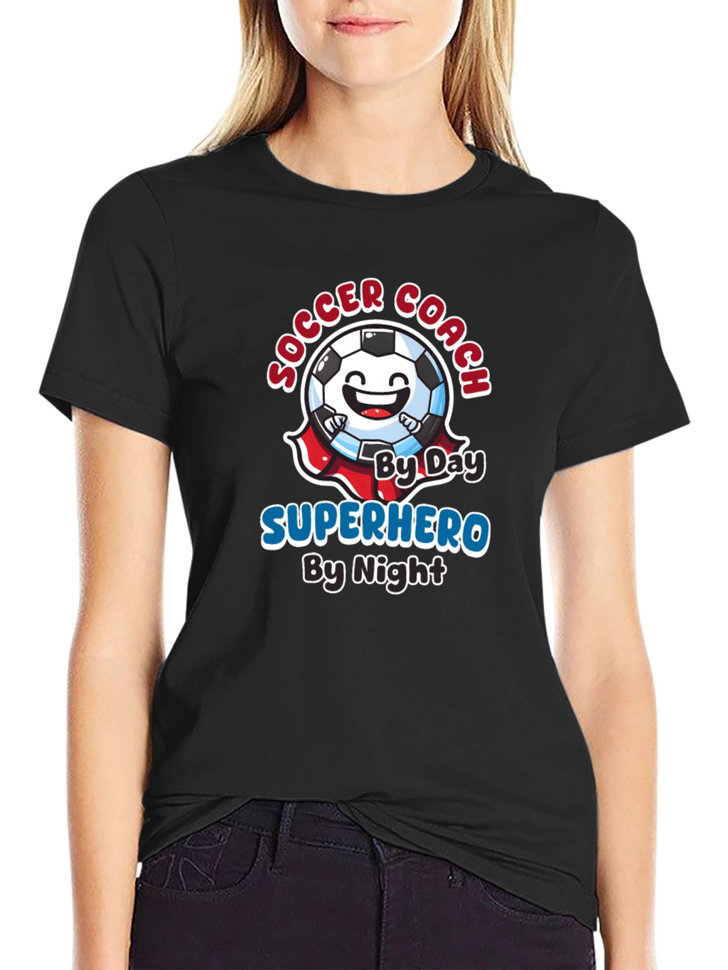 Soccer Coach Superhero T-Shirt