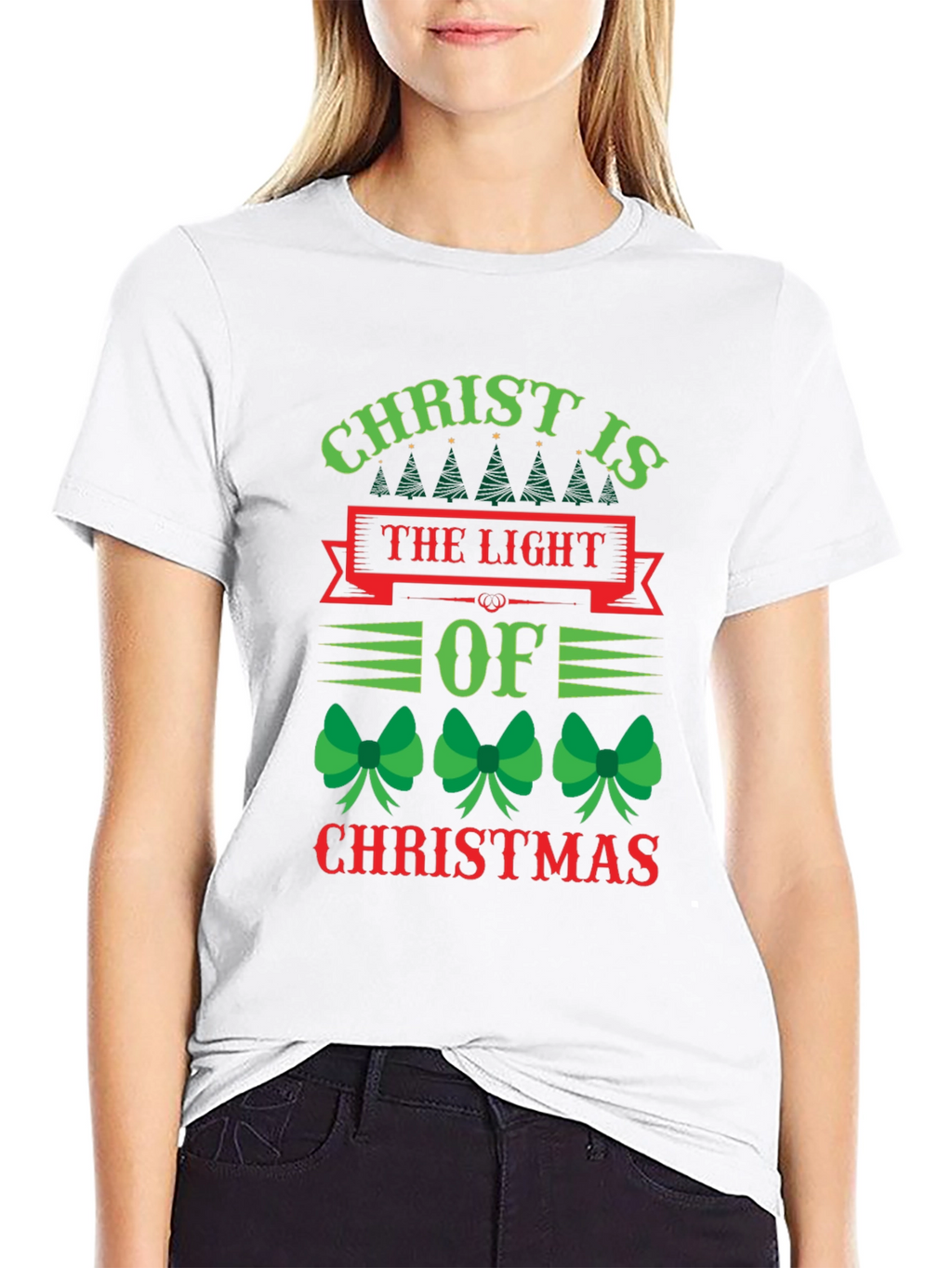 Christ is the Light of Christmas Graphic Tee
