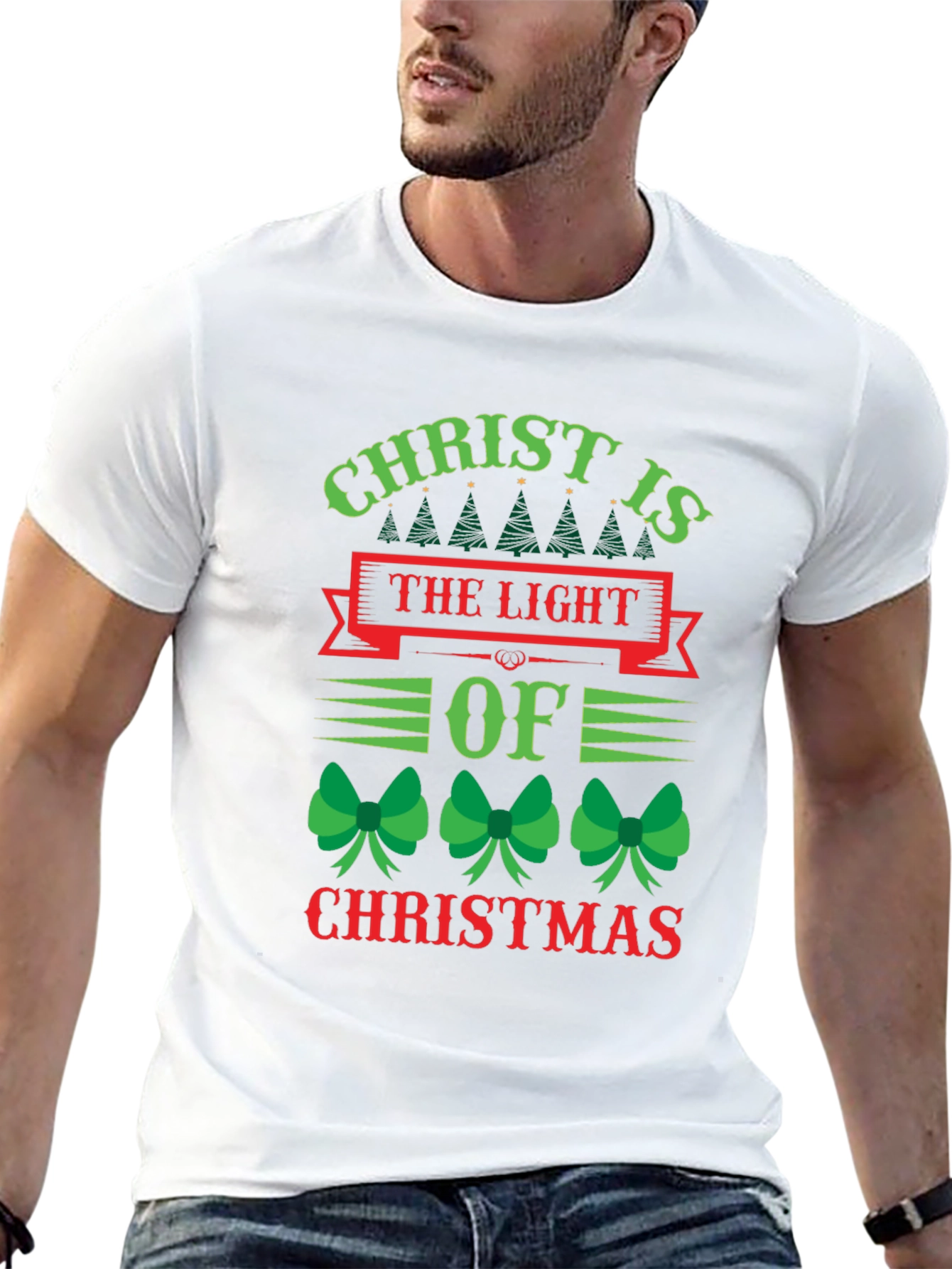 Christ is the Light of Christmas Graphic Tee