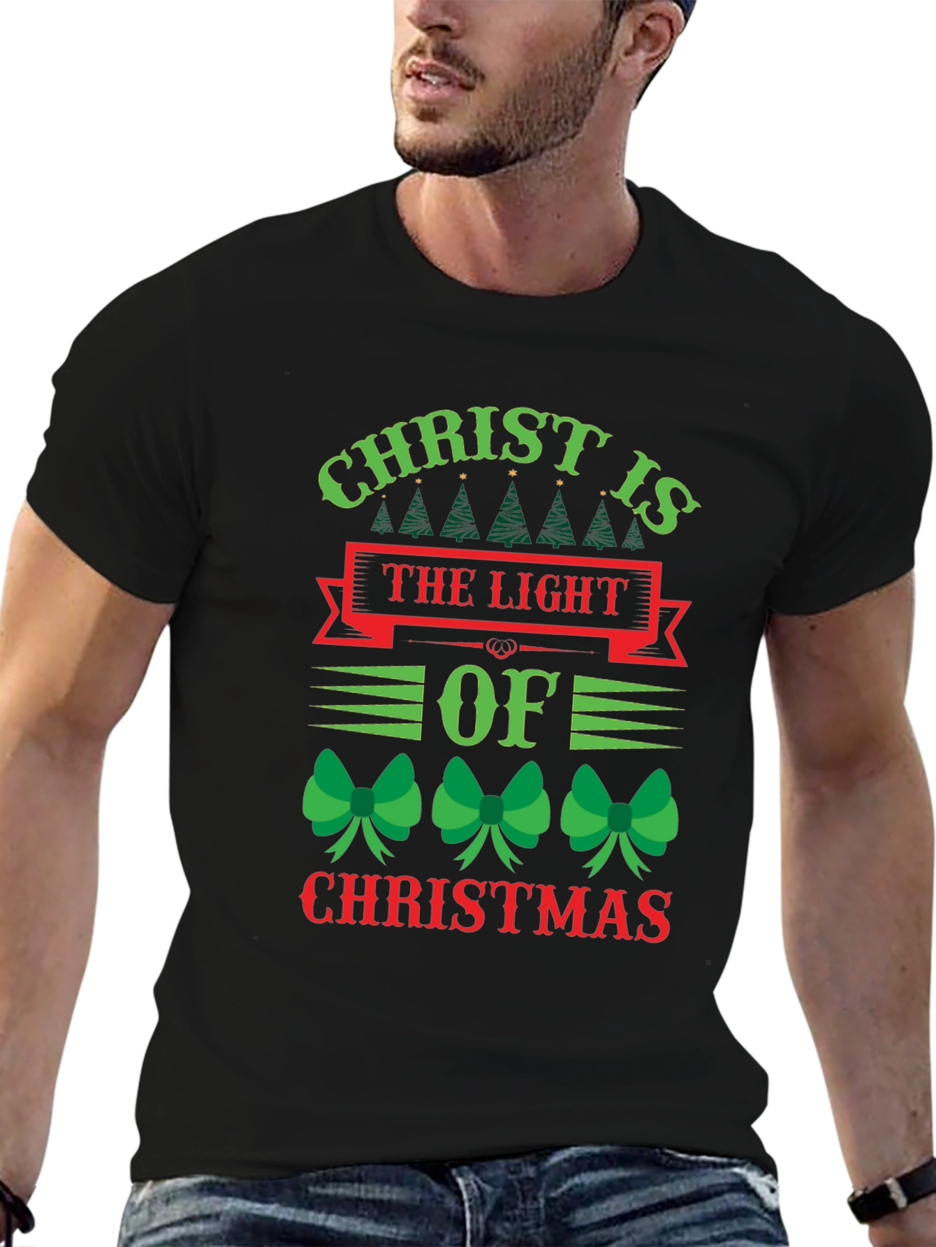 Christ is the Light of Christmas Graphic Tee
