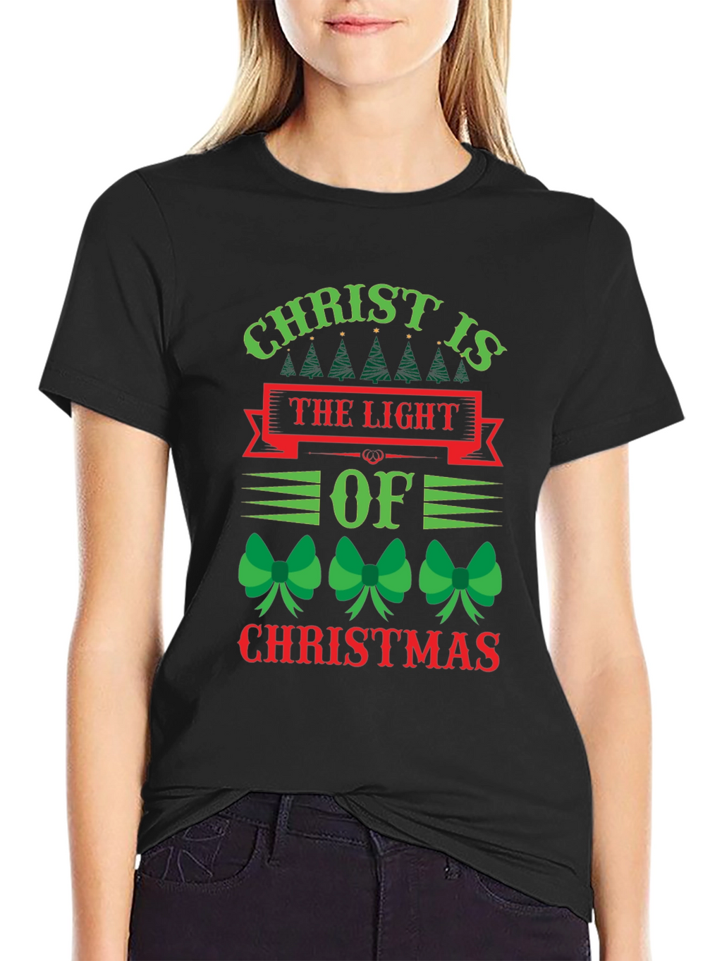 Christ is the Light of Christmas Graphic Tee