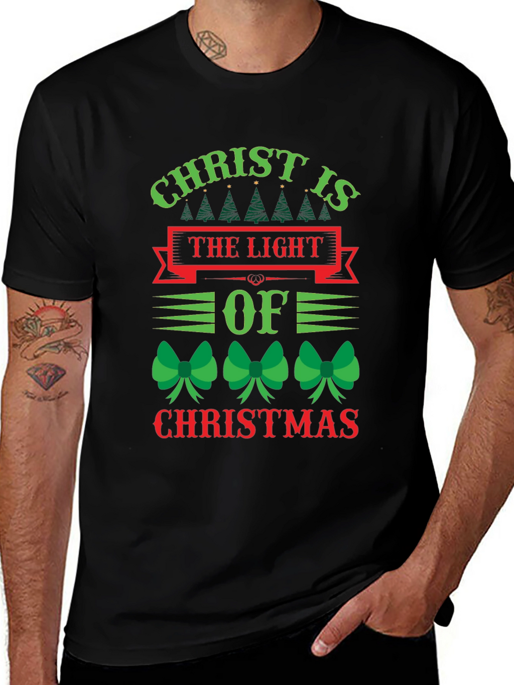 Christ is the Light of Christmas Graphic Tee
