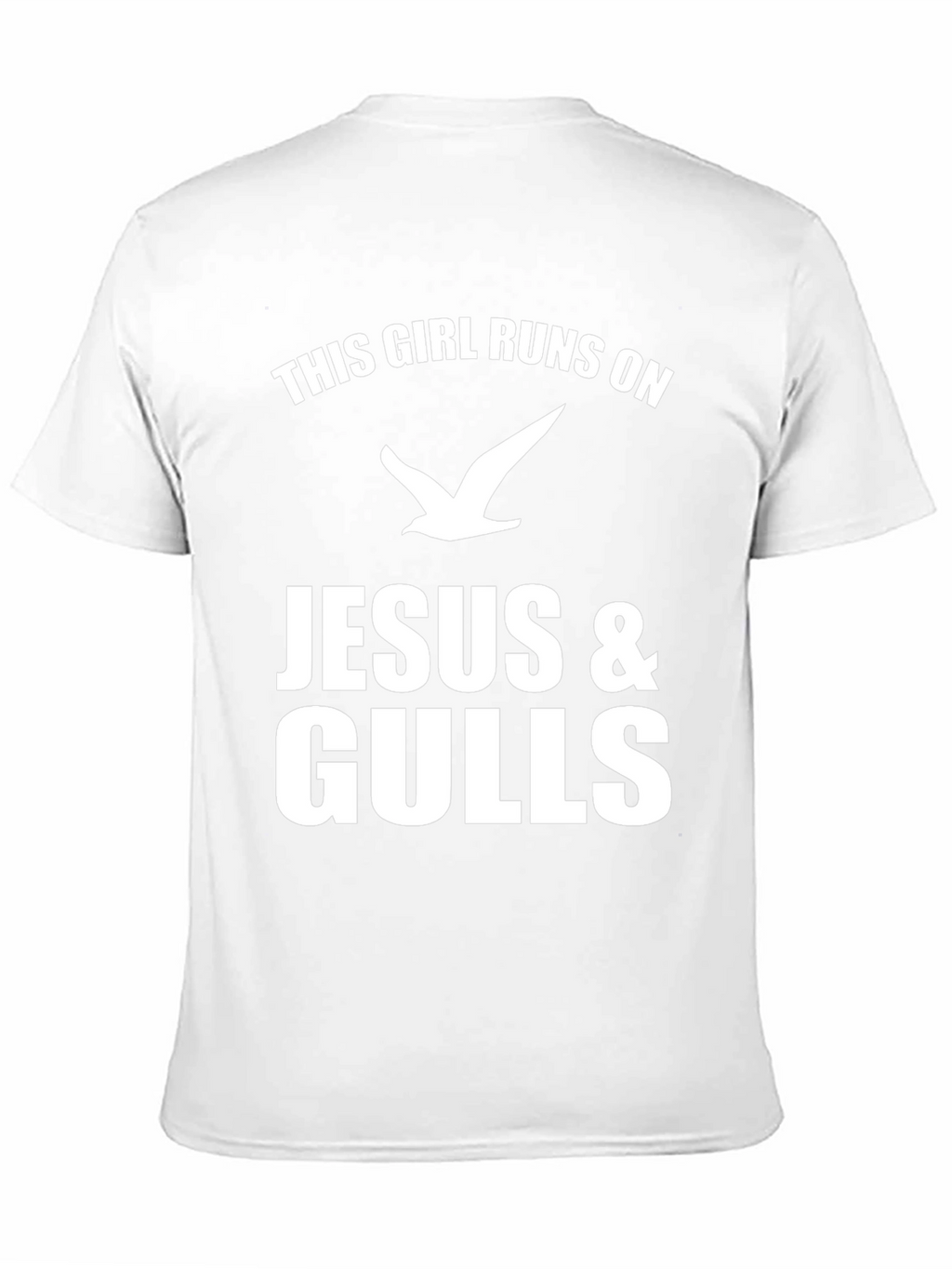 This Girl Runs on Jesus & Gulls Black T-Shirt