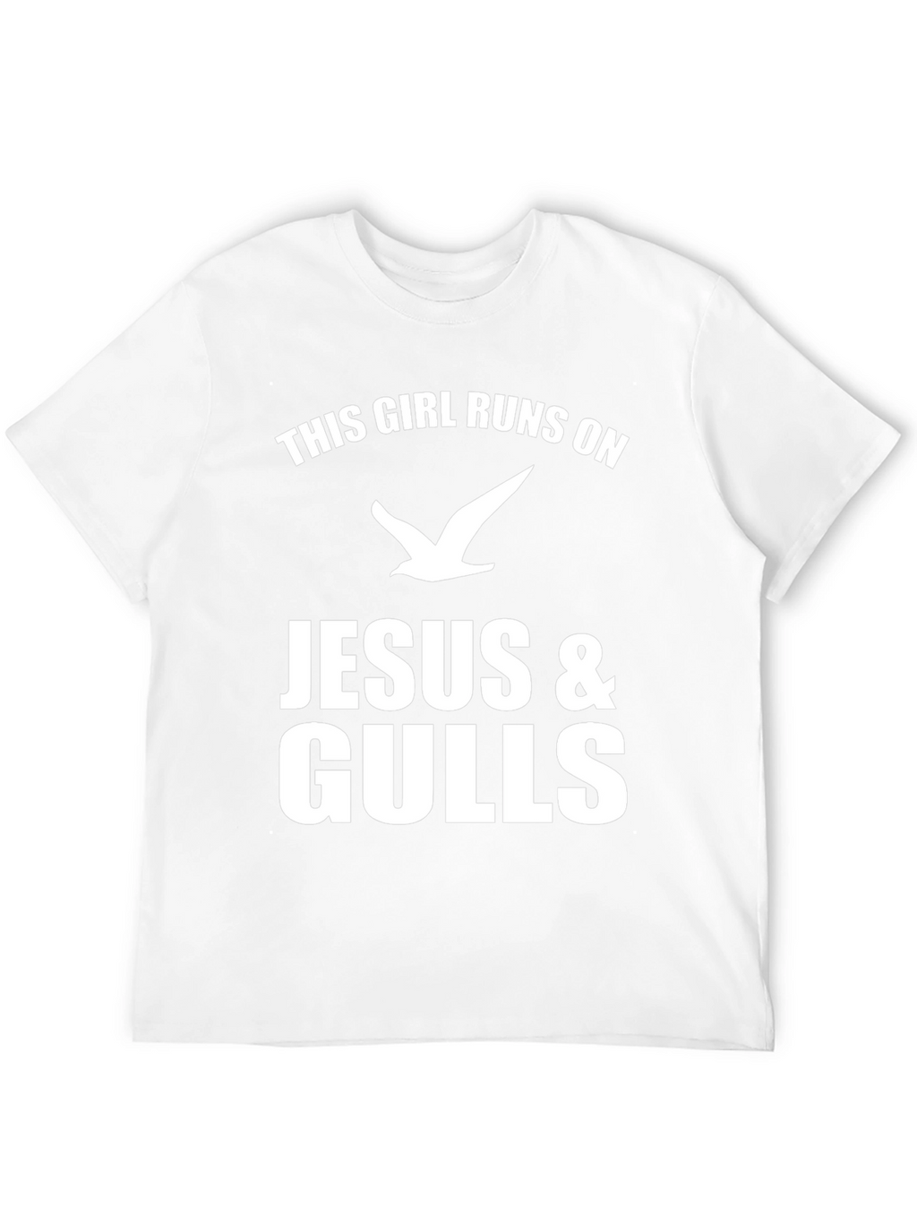 This Girl Runs on Jesus & Gulls Black T-Shirt