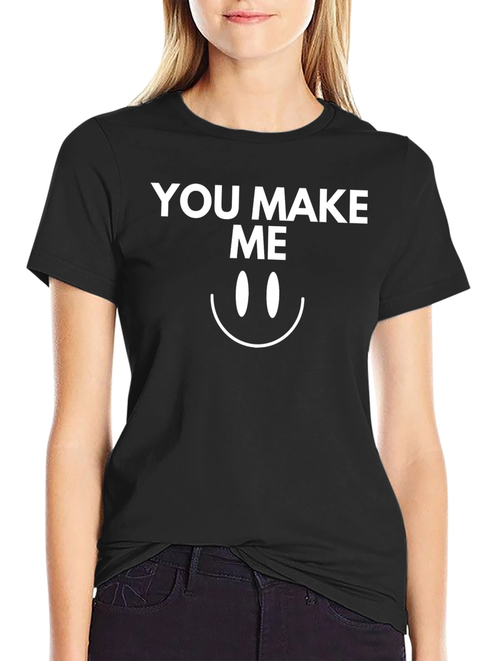 You Make Me Smile Black T-Shirt