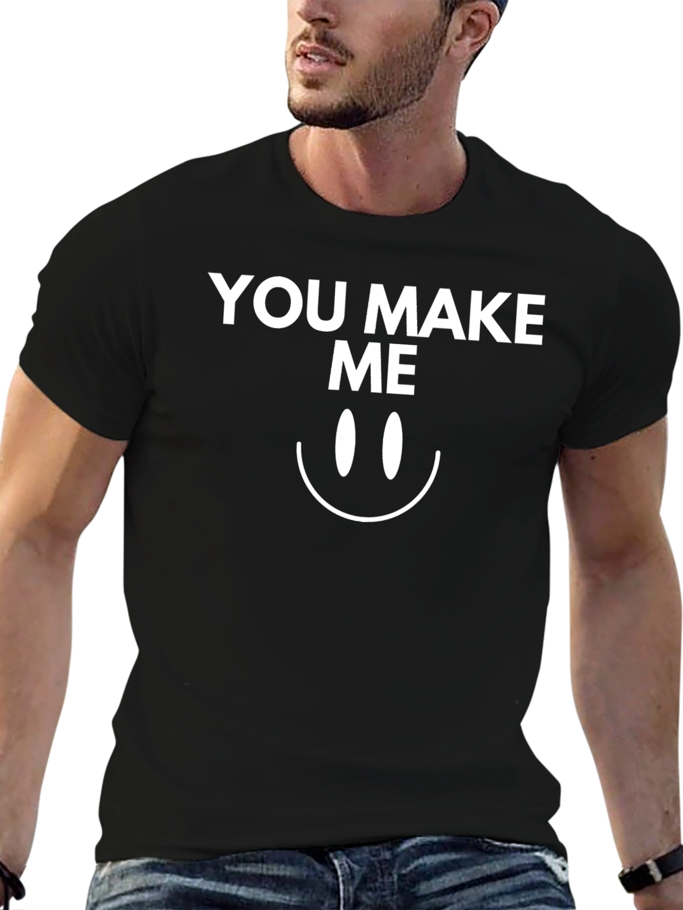 You Make Me Smile Black T-Shirt