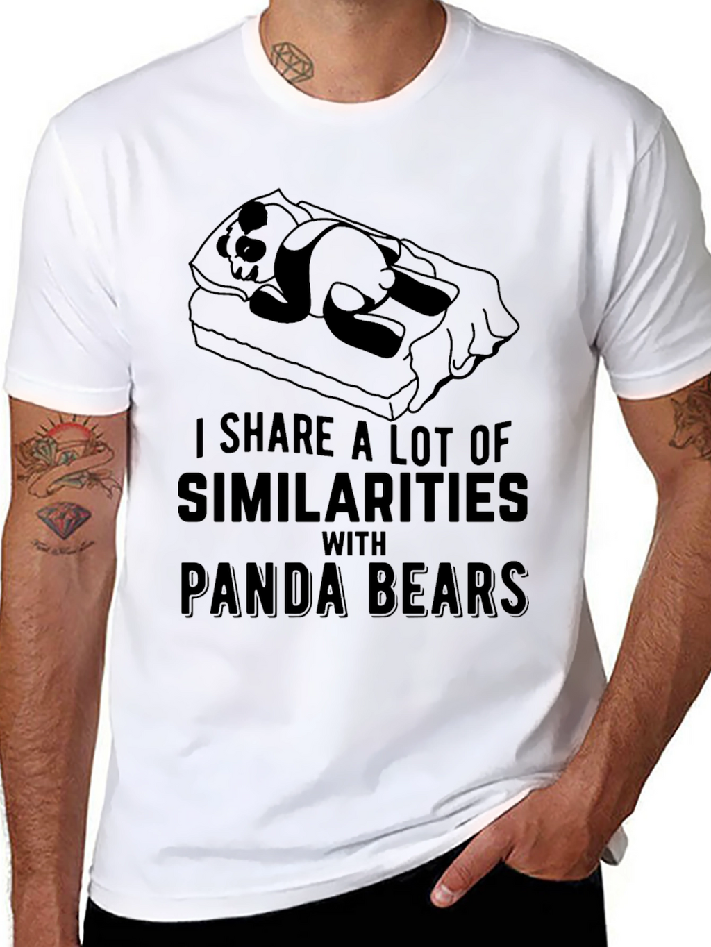 Panda Bear Similarity T-Shirt - Lazy Day Comfort