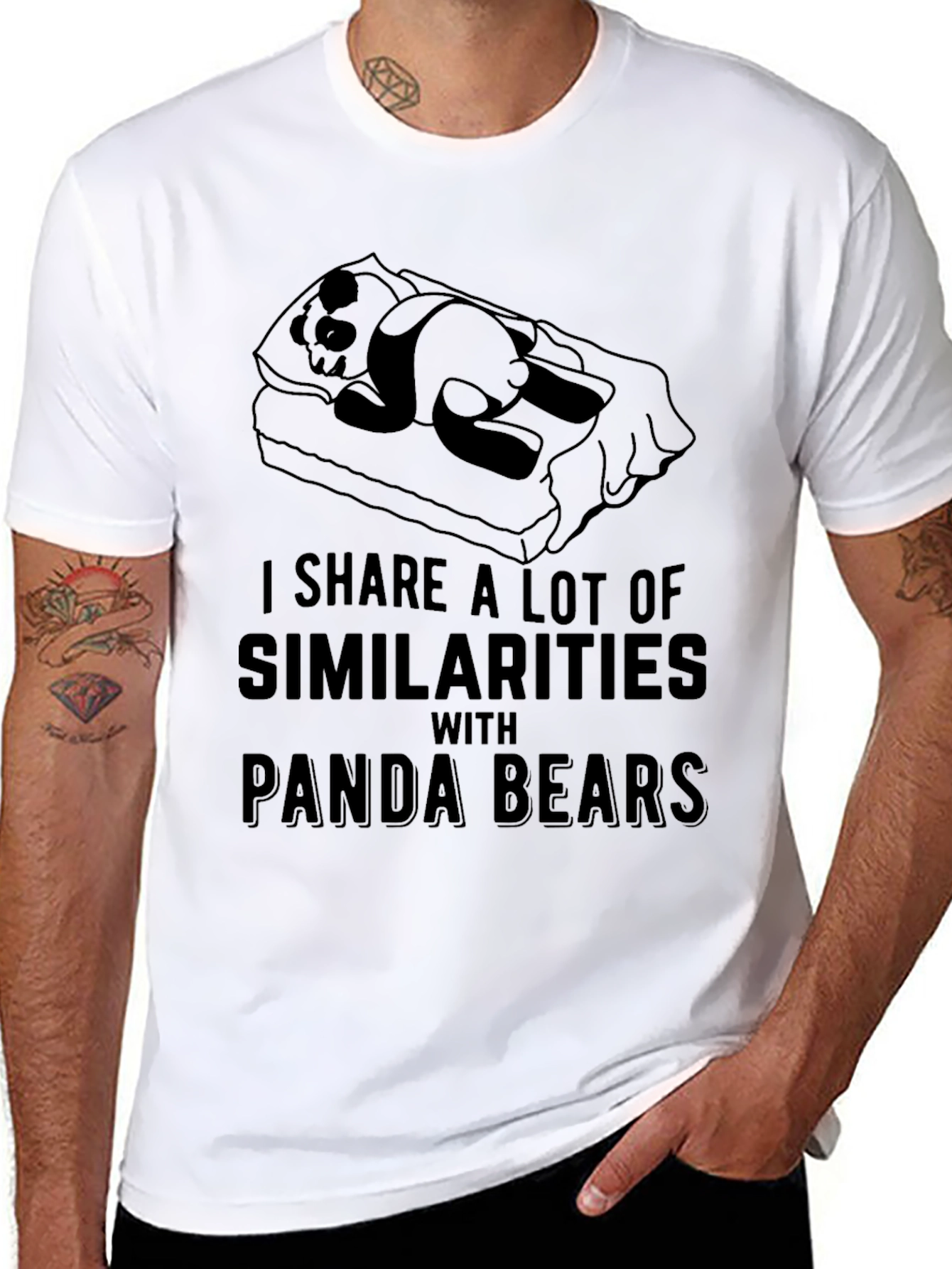 Panda Bear Similarity T-Shirt - Lazy Day Comfort